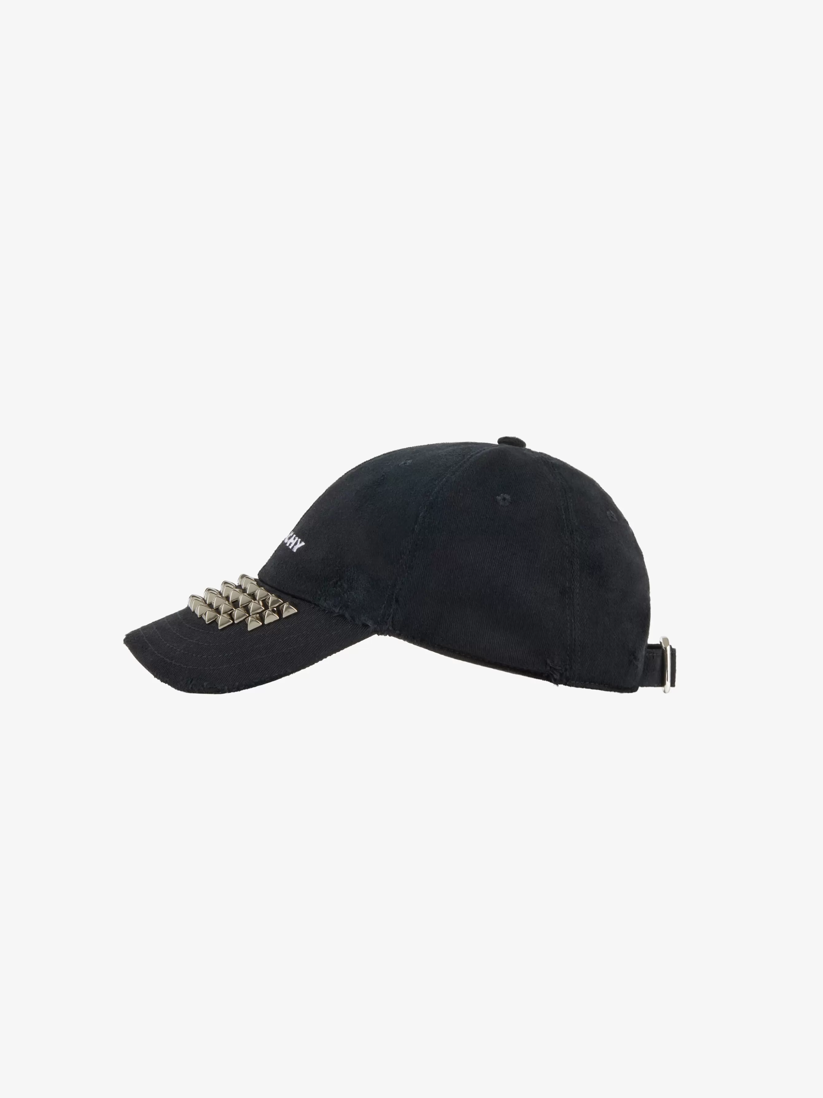 Sale/Men GIVENCHY Jewels & Accessories | Beanies & Caps- cap in ripped & repaired cotton with studs