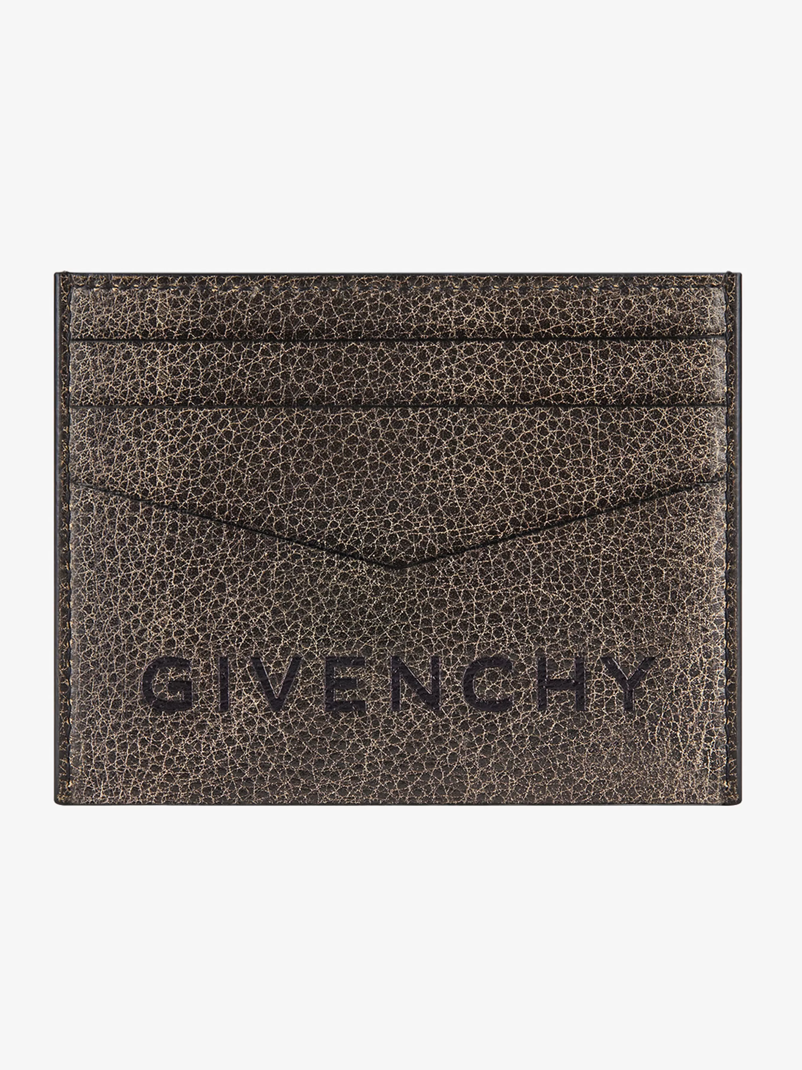 GIVENCHY Small Leather Goods- card holder in crackled leather