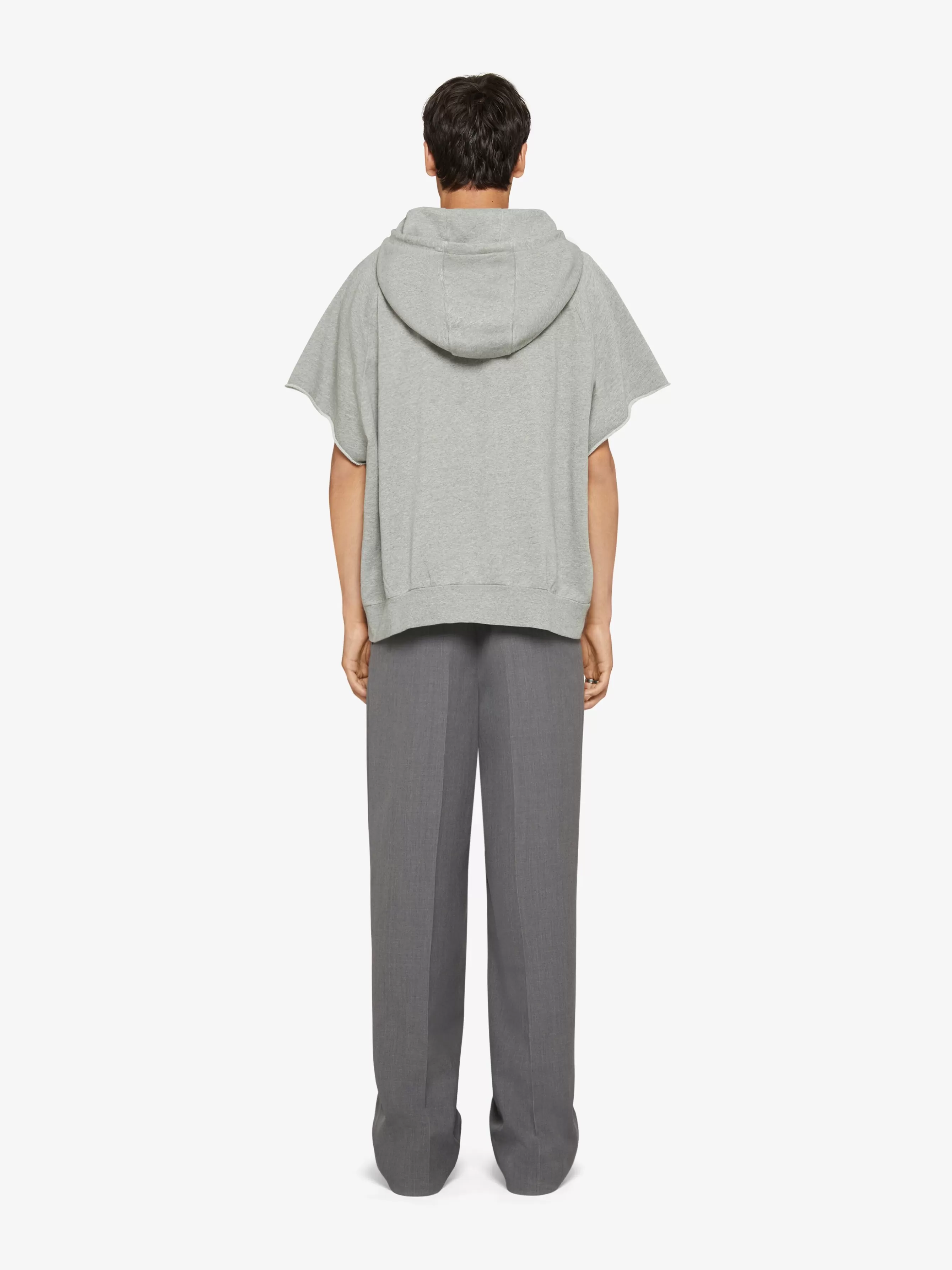 GIVENCHY Sweatshirts & Hoodies- Crest oversized sleeveless hoodie in fleece