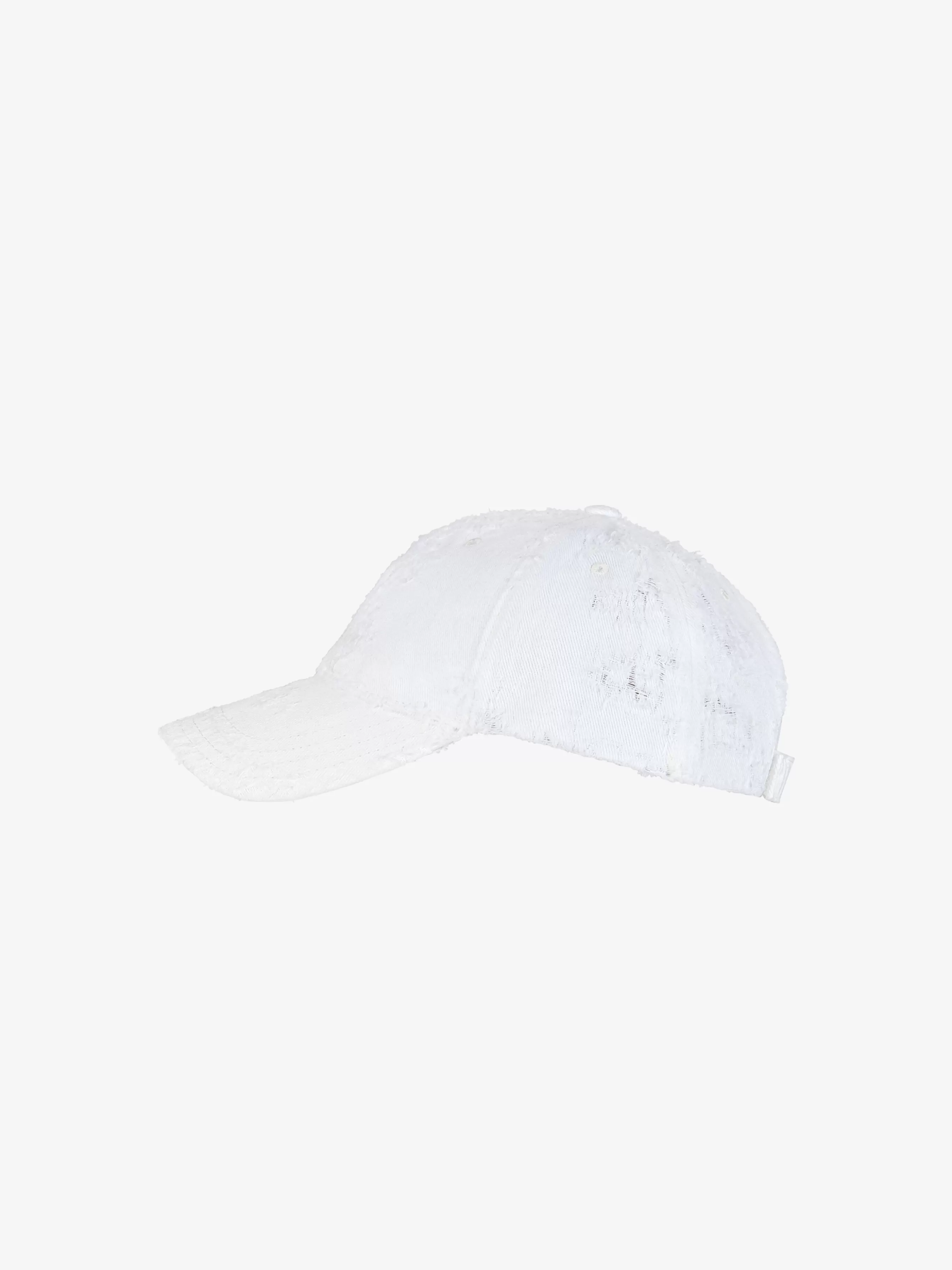 GIVENCHY Beanies & Caps- embroidered cap in rip and repair denim