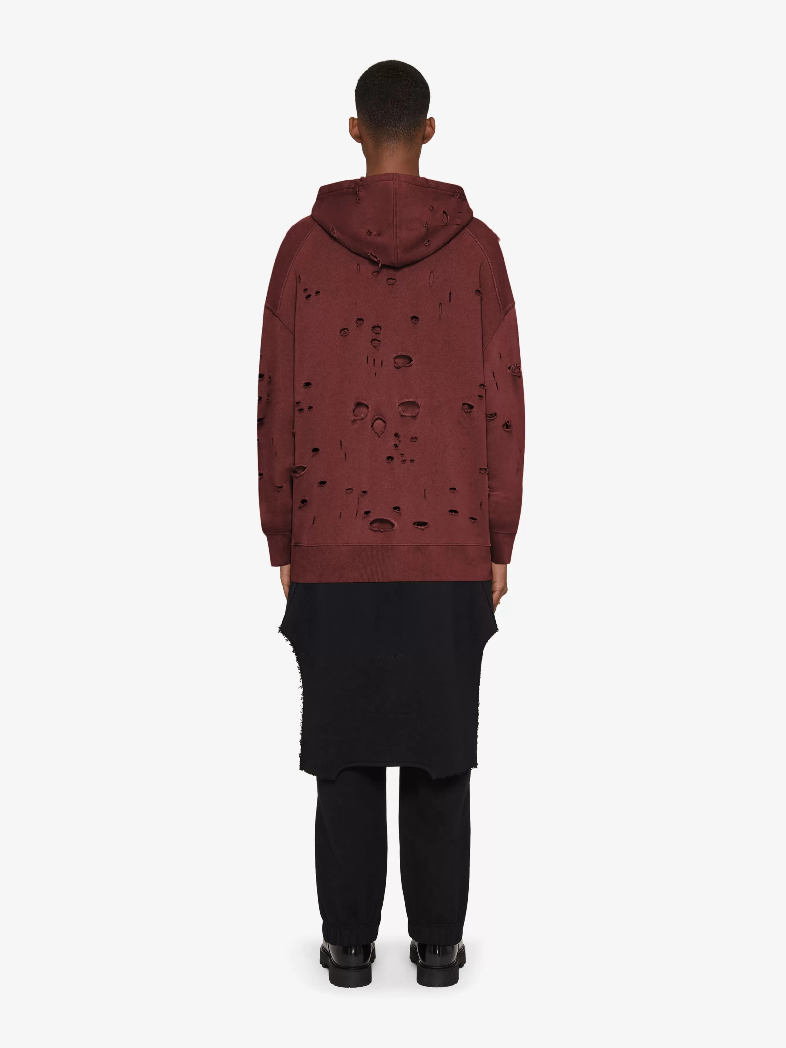 GIVENCHY Sweatshirts & Hoodies- hoodie in destroyed fleece