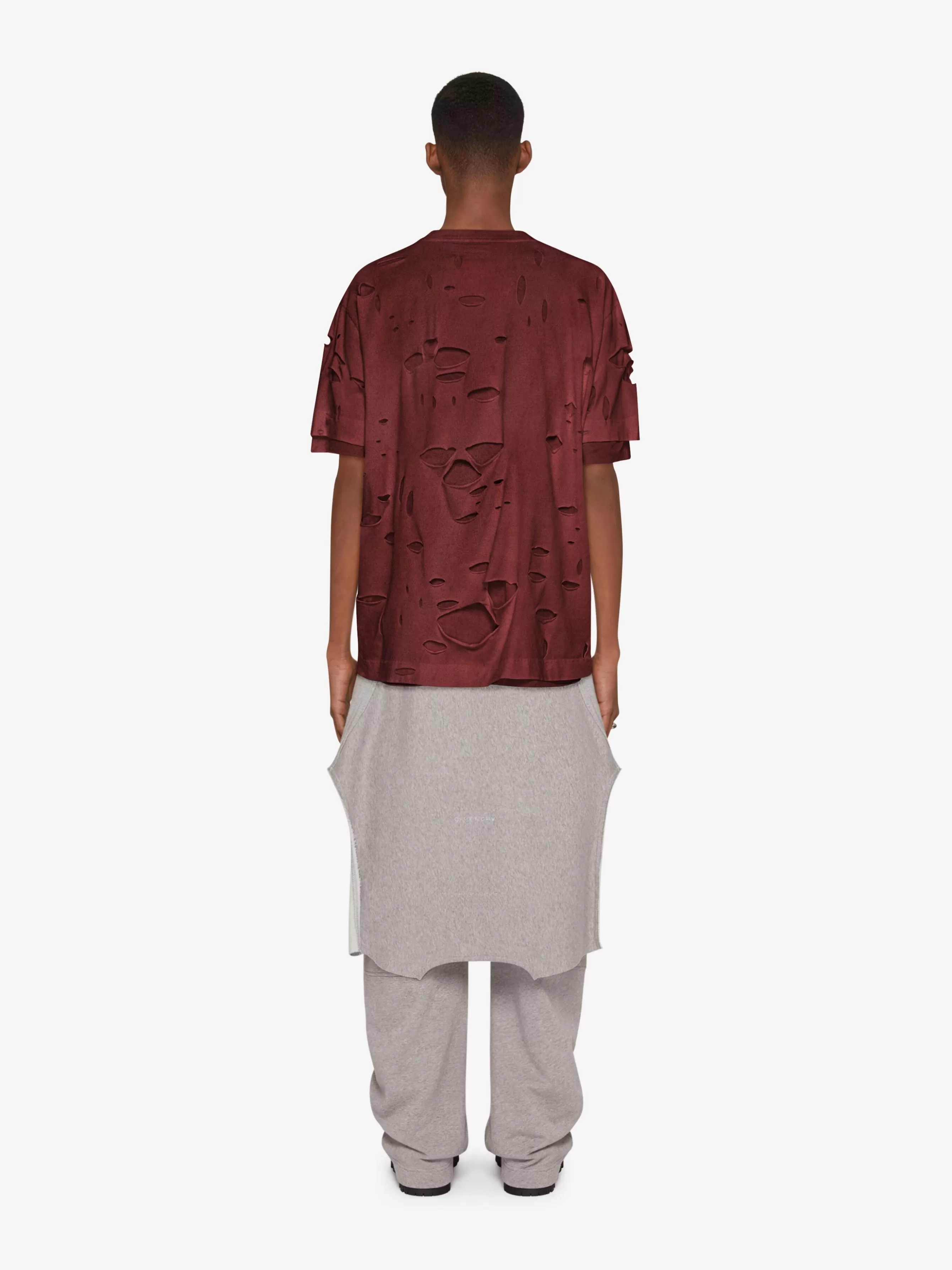 GIVENCHY T-Shirts- oversized t-shirt in destroyed cotton