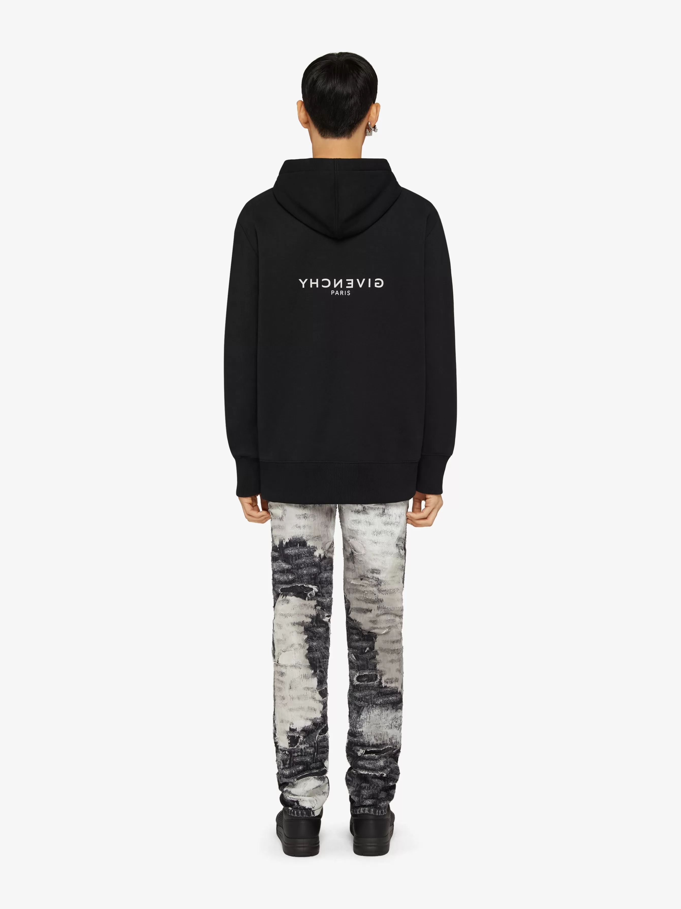 GIVENCHY Sweatshirts & Hoodies- Reverse hoodie in fleece