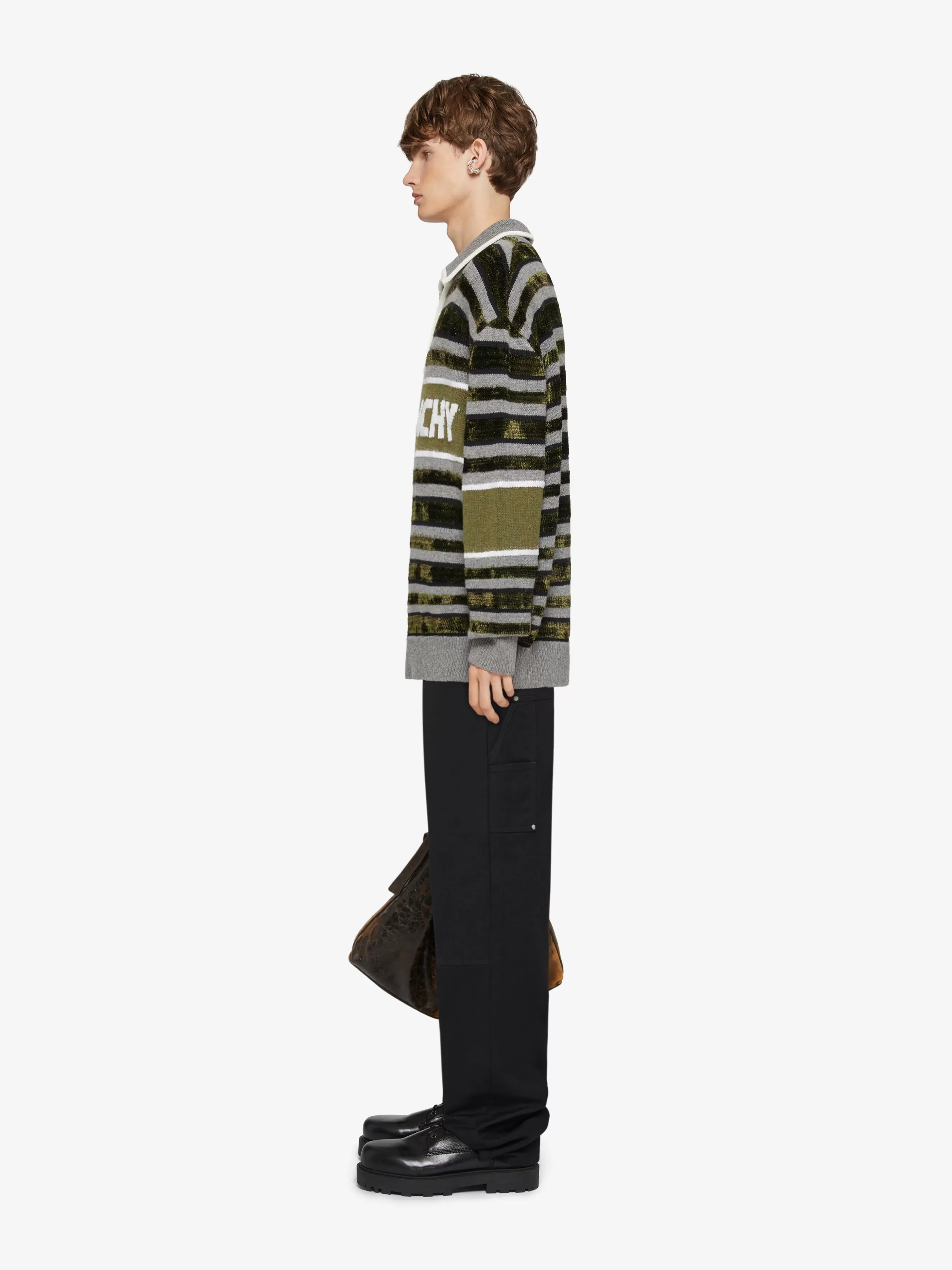 GIVENCHY Knitwear- sweater in wool with stripes