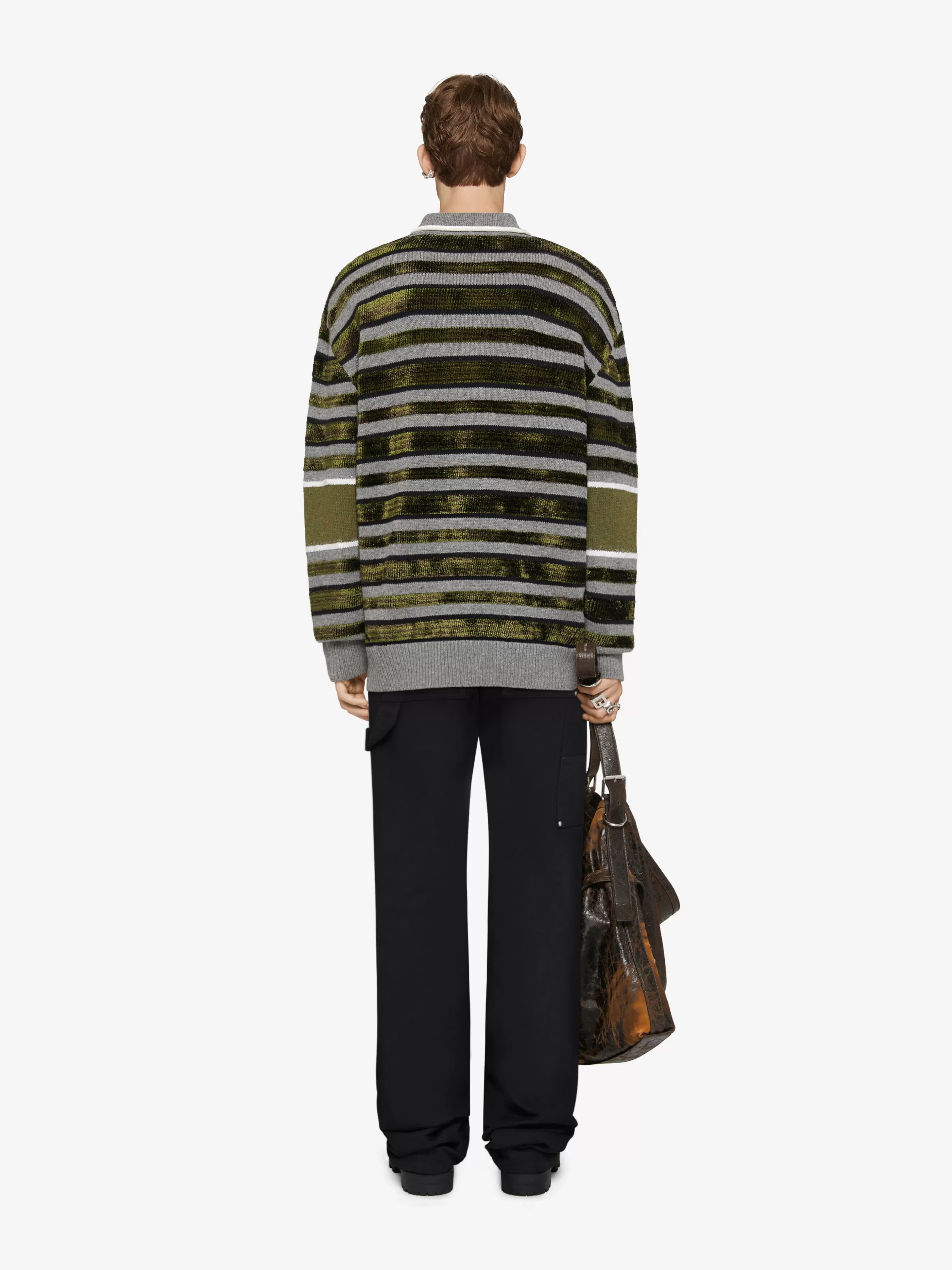 GIVENCHY Knitwear- sweater in wool with stripes