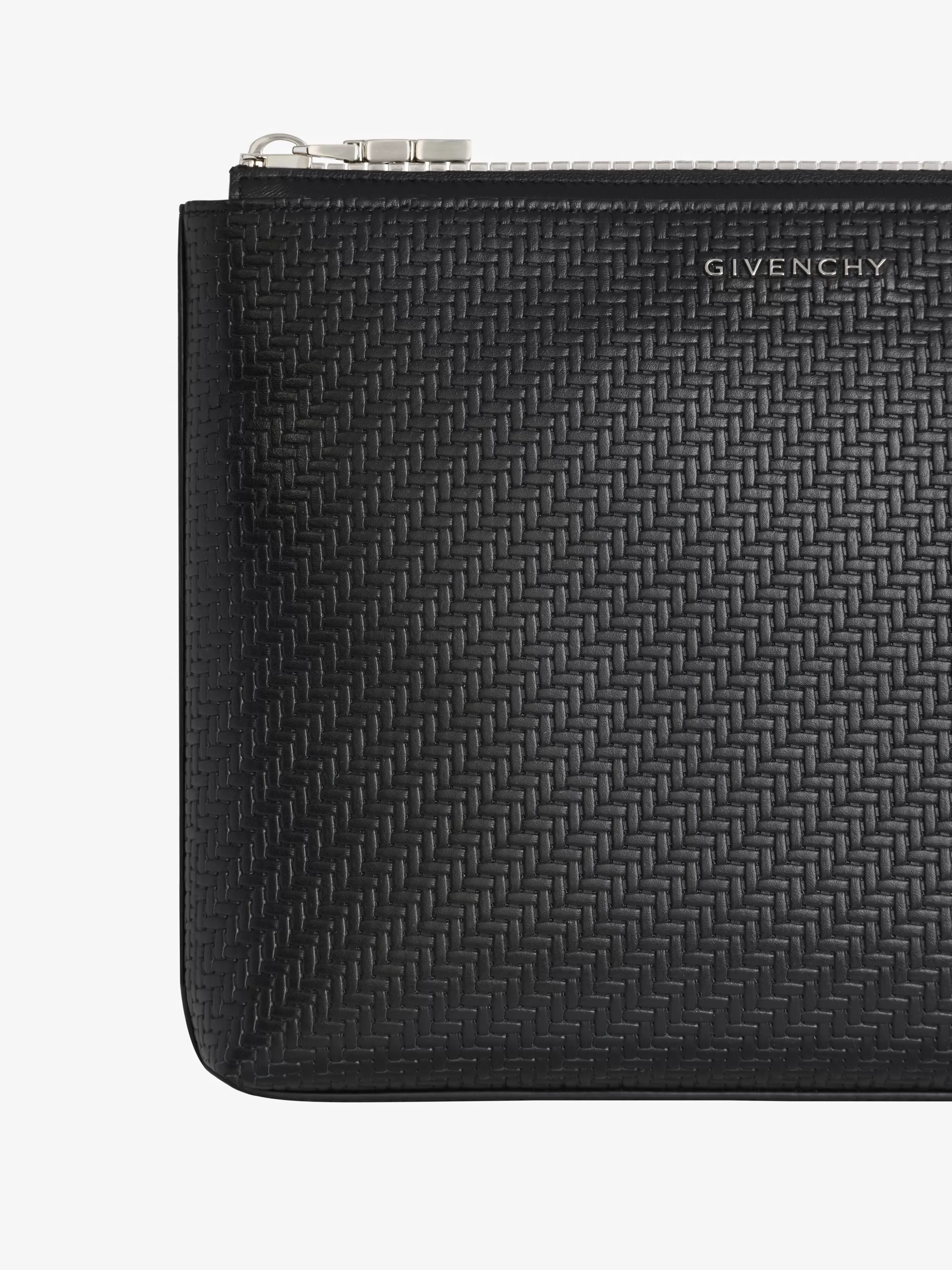 GIVENCHY Small Leather Goods- travel pouch in braided-effect leather