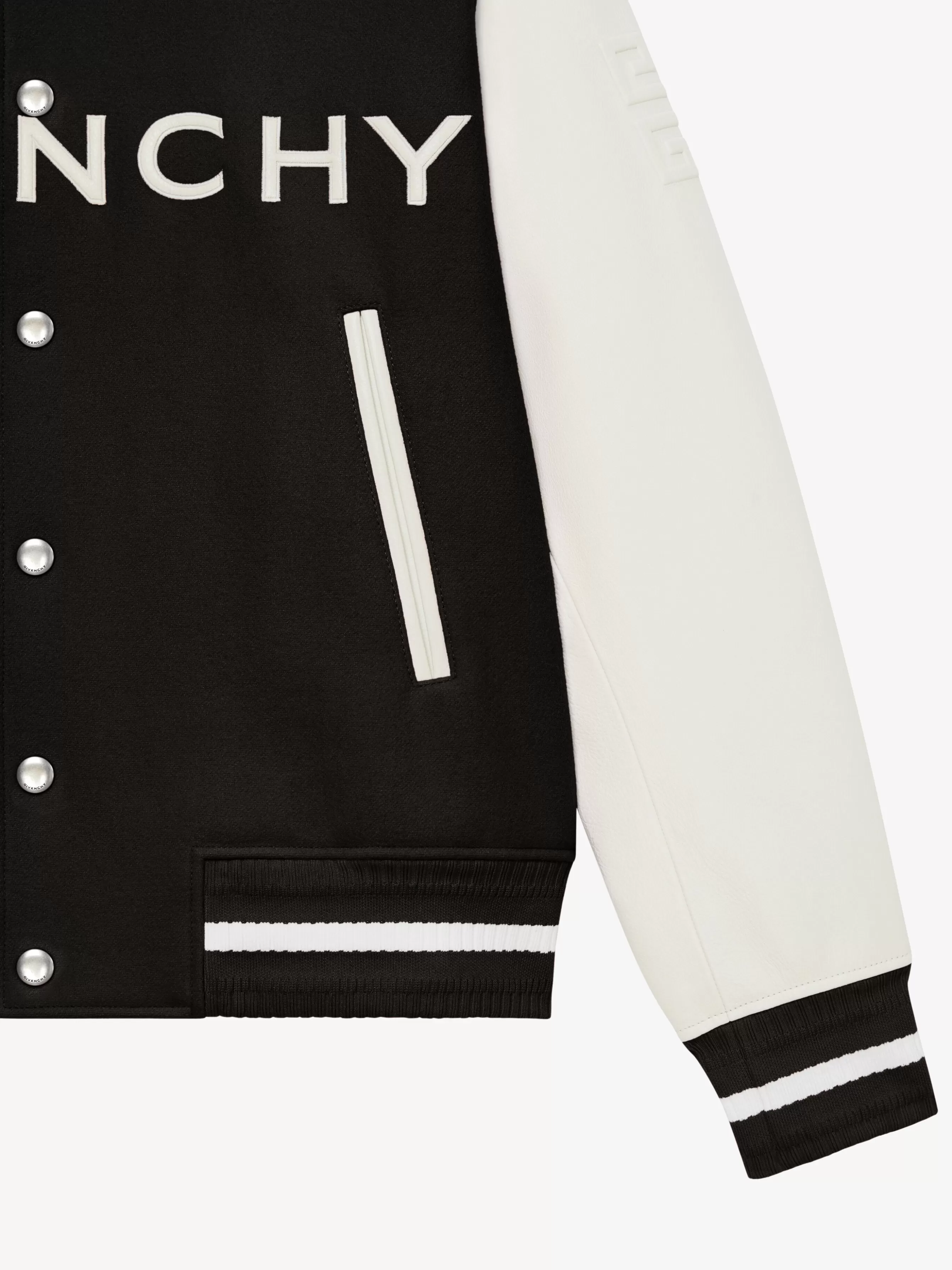 GIVENCHY Outerwear & Blousons- varsity jacket in wool and leather