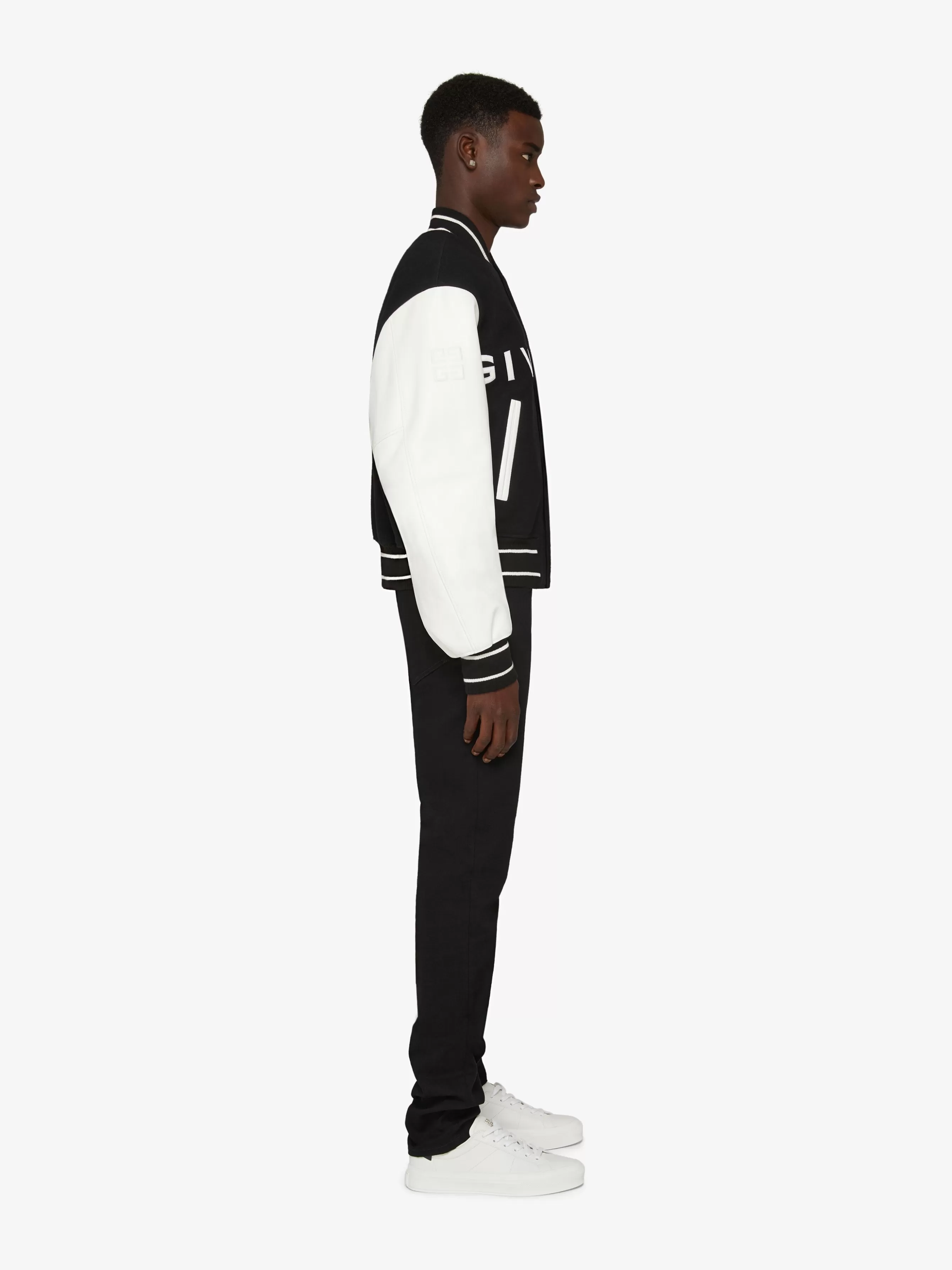 GIVENCHY Outerwear & Blousons- varsity jacket in wool and leather