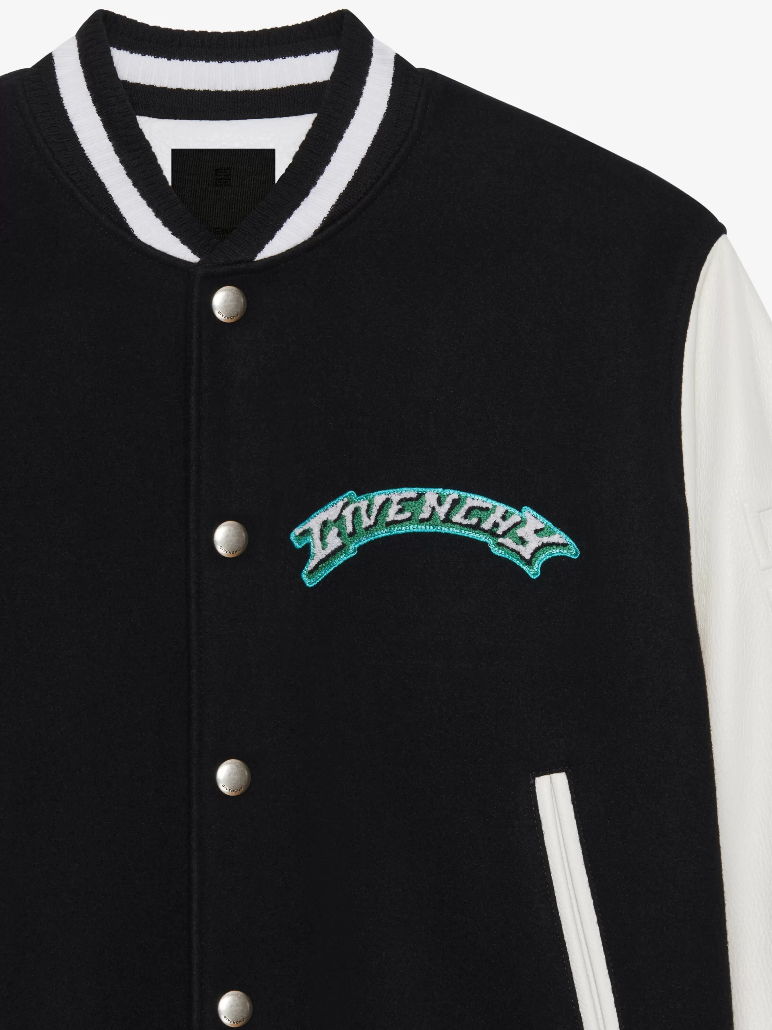 GIVENCHY Outerwear & Blousons- varsity jacket in wool and leather