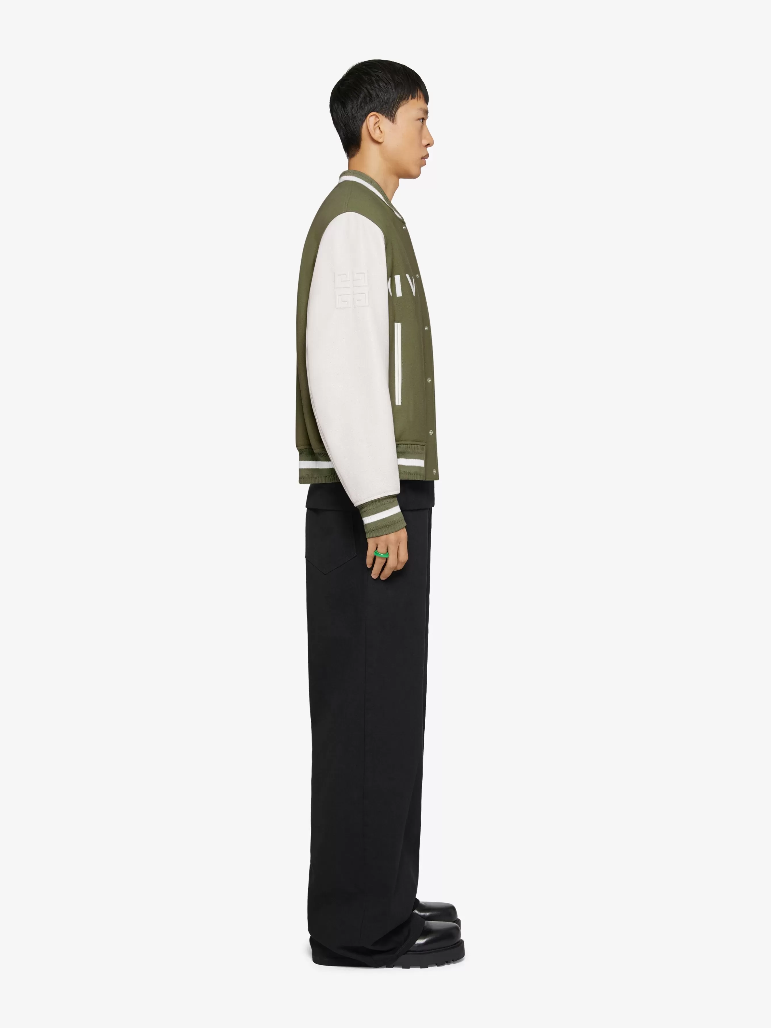 GIVENCHY Outerwear & Blousons- varsity jacket in wool and leather