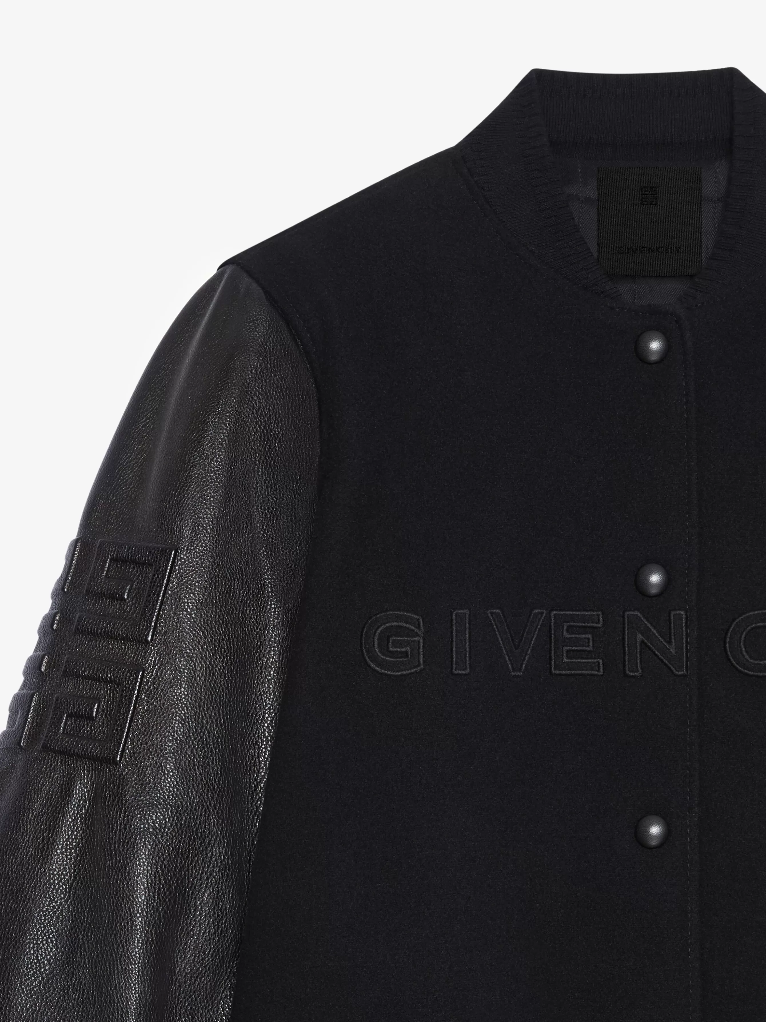 GIVENCHY Outerwear & Blousons- varsity jacket in wool and leather