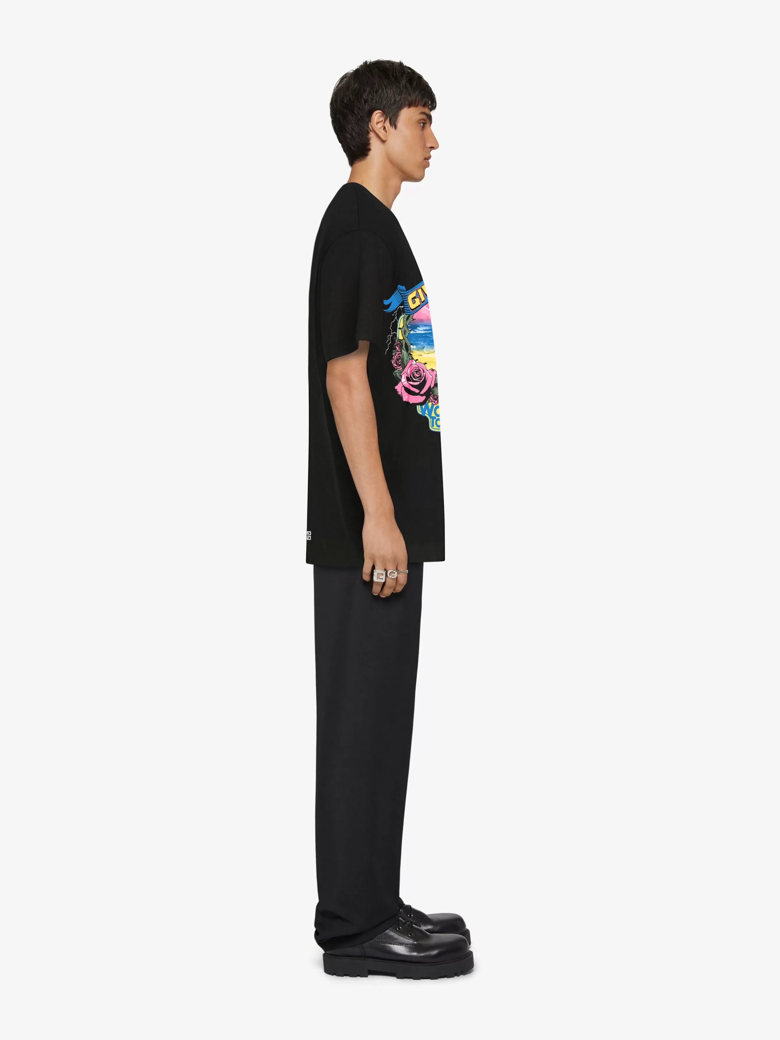 GIVENCHY T-Shirts- World tour oversized t-shirt in cotton