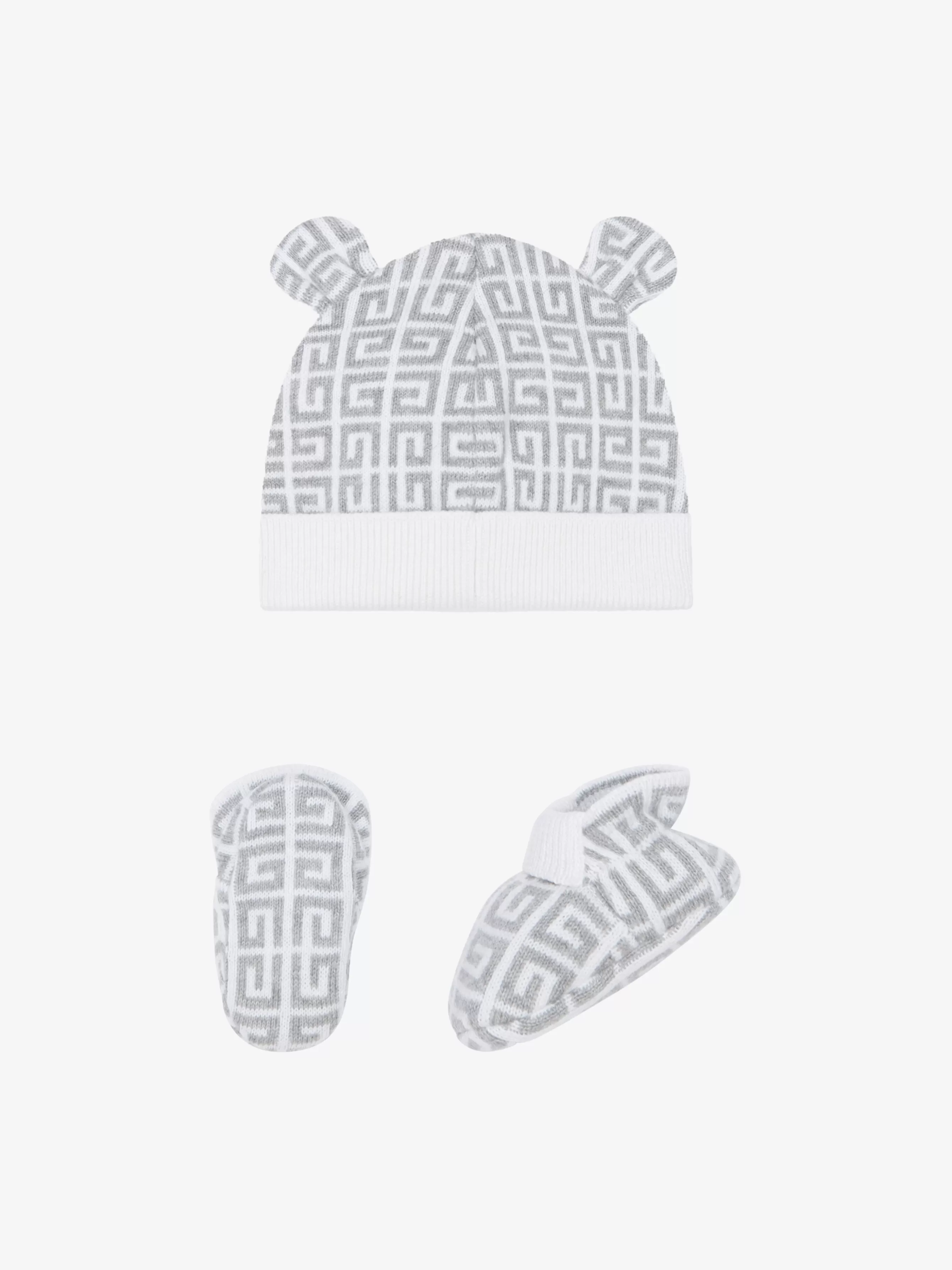 GIVENCHY Baby (1 month to 3 years)-Hat and sleepers in knit gift set