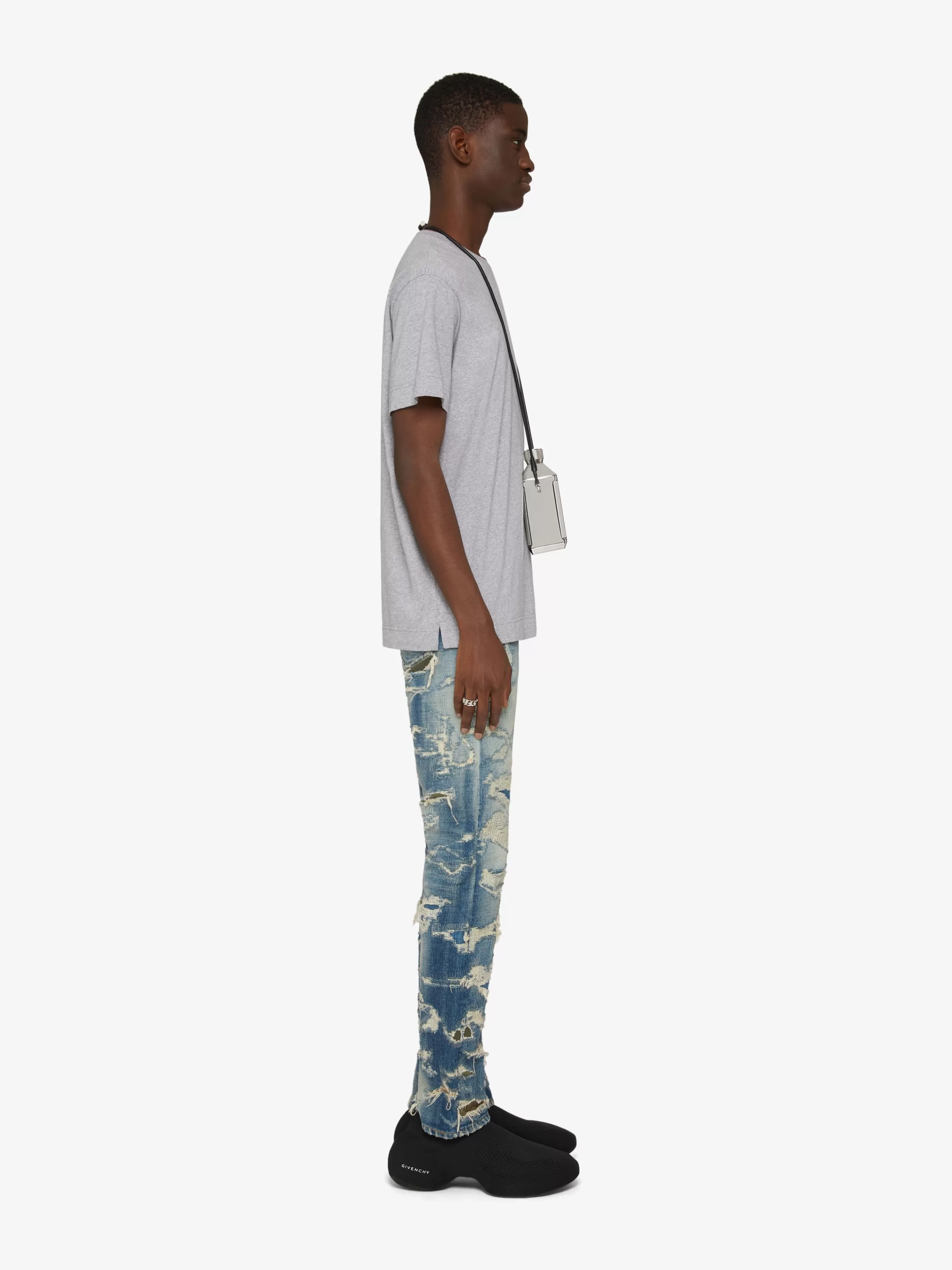 Sale GIVENCHY Pants & Shorts-Jeans in destroyed denim and moleskin