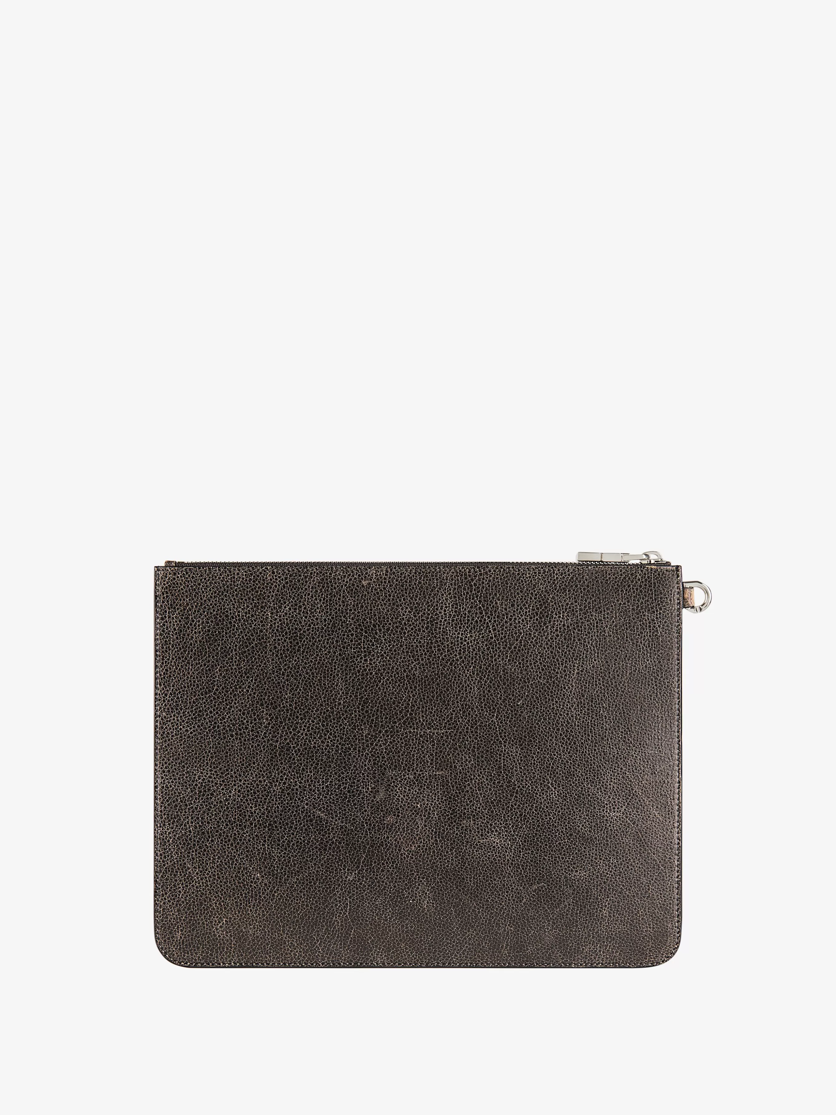 Men GIVENCHY Small Leather Goods-Large pouch in crackled leather