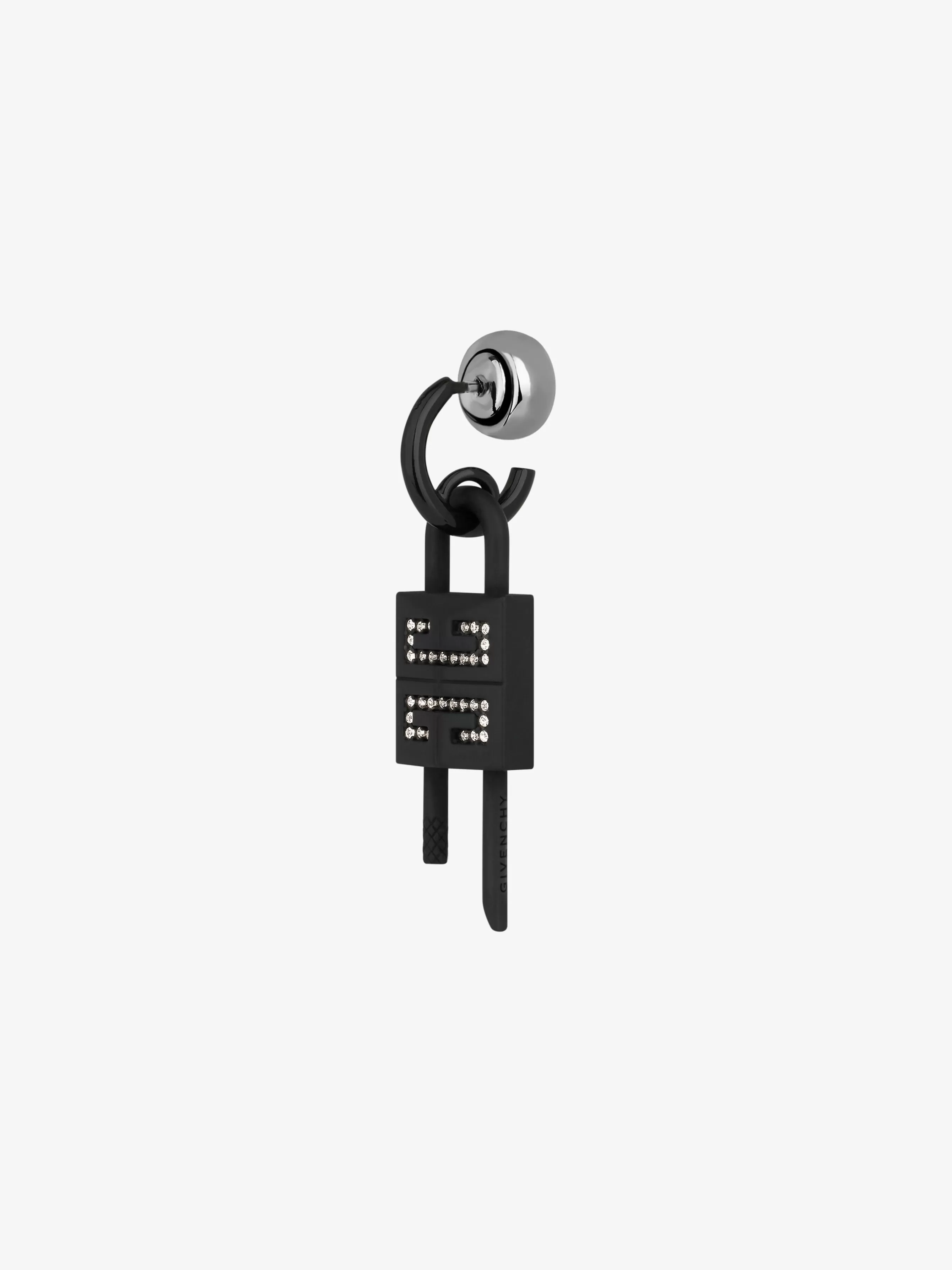 GIVENCHY Jewelry-Lock earring in metal with crystals