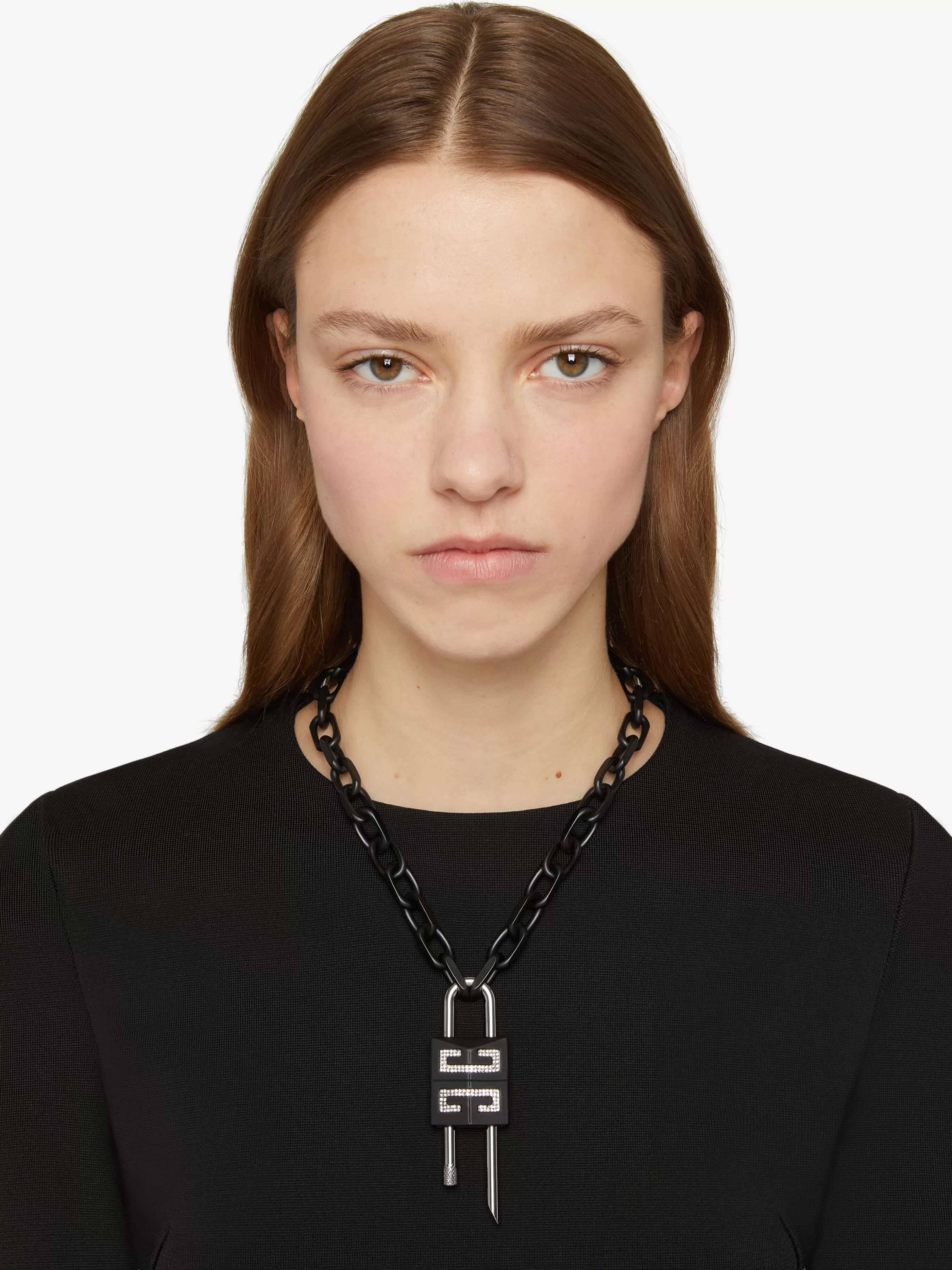 Sale GIVENCHY Jewels & Accessories-Lock necklace with crystals