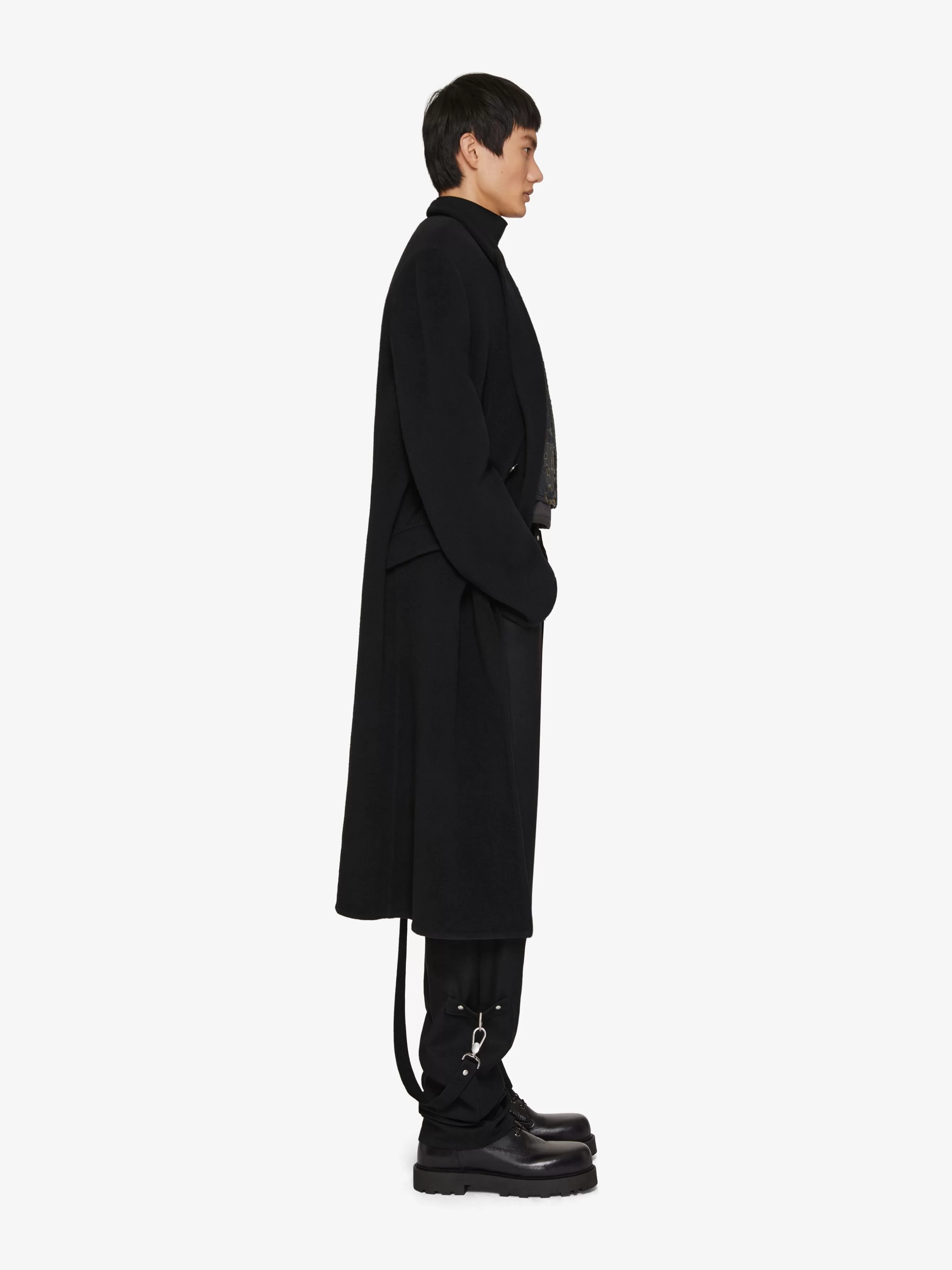 GIVENCHY Jackets & Coats-Long coat in double face wool and cashmere