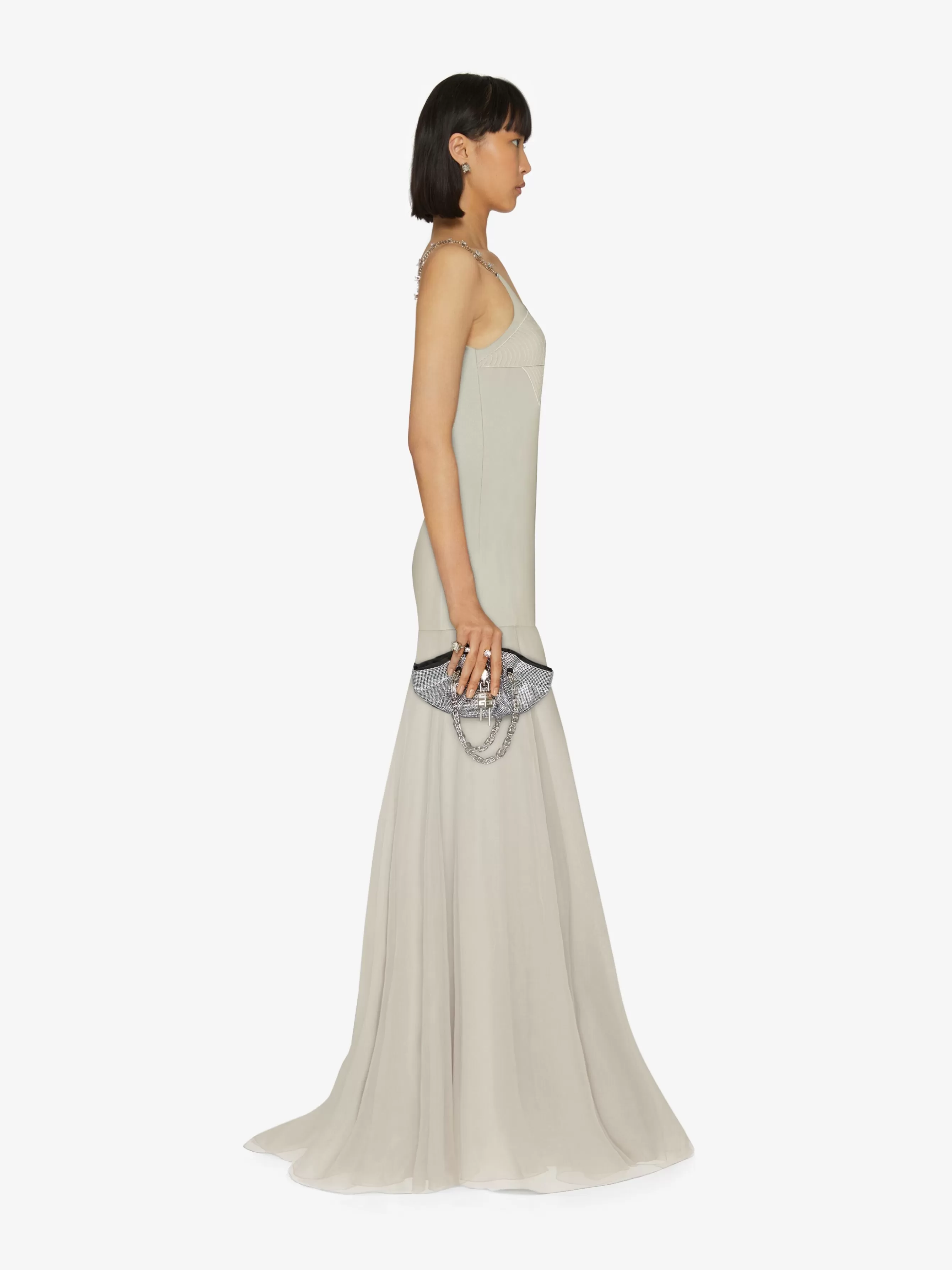 Sale GIVENCHY Dresses-Long dress with 4G Claw shoulder straps