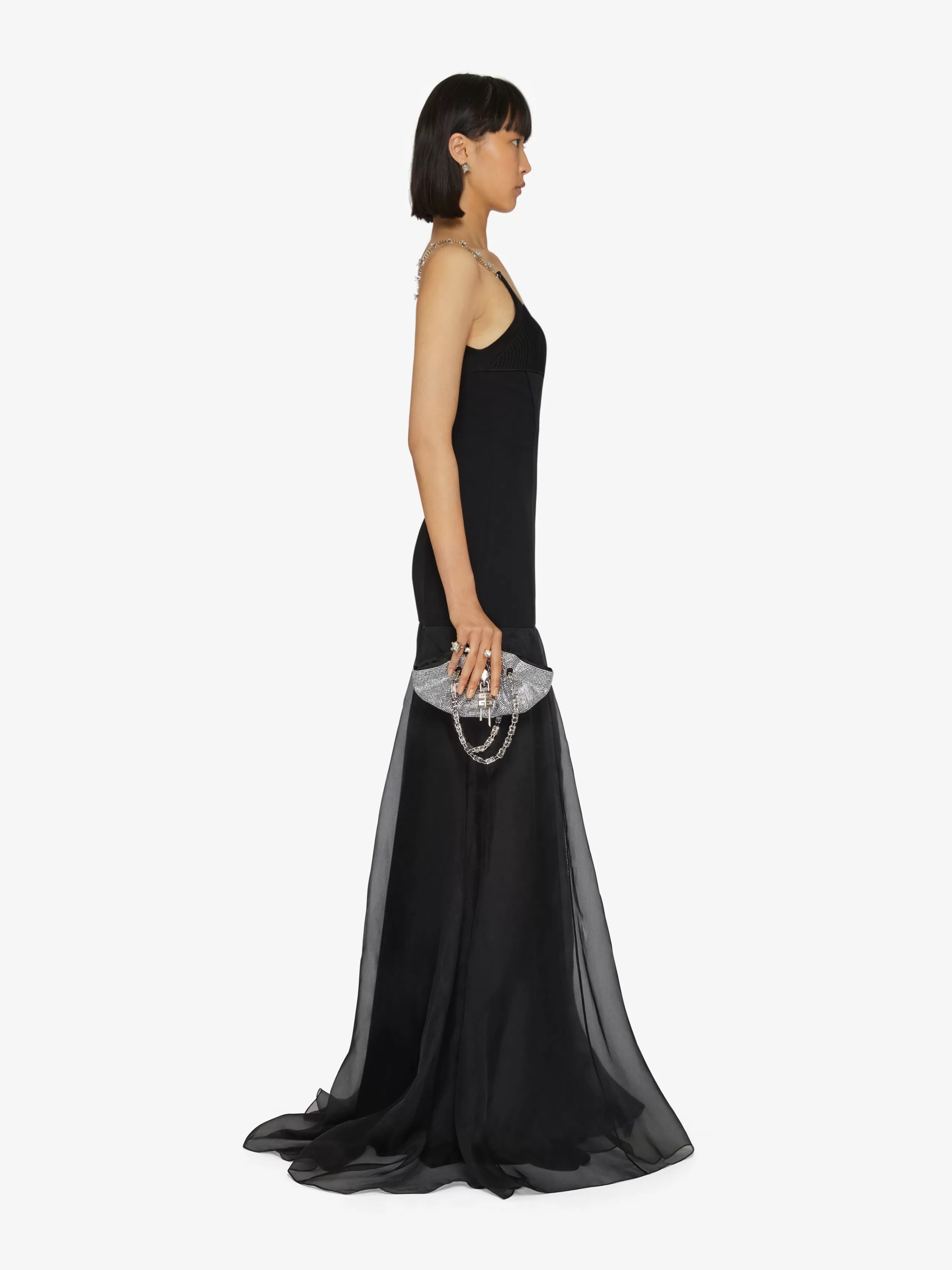 Sale GIVENCHY Dresses-Long dress with 4G Claw shoulder straps