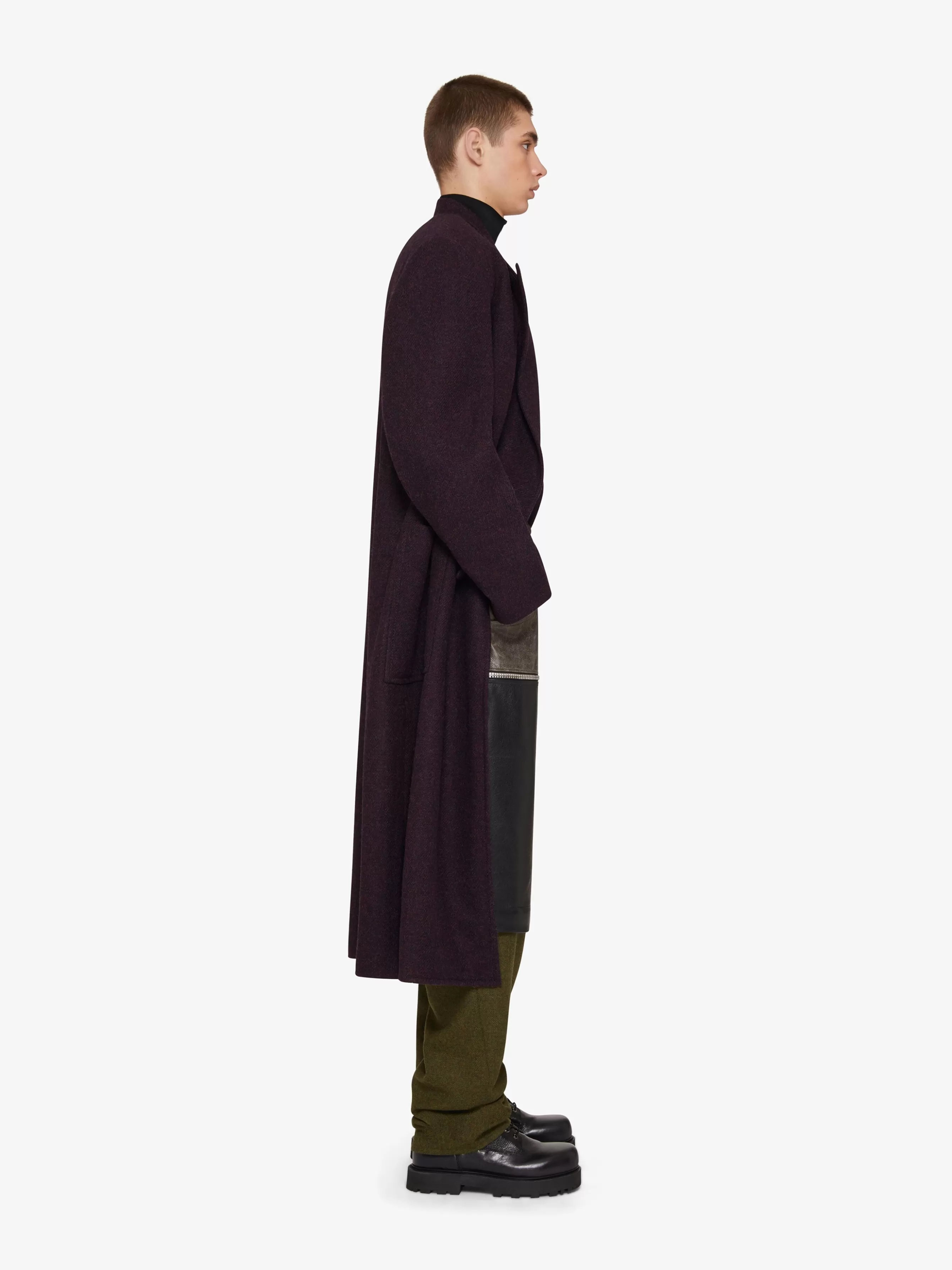 Sale GIVENCHY Outerwear-Long oversized double breasted coat in wool