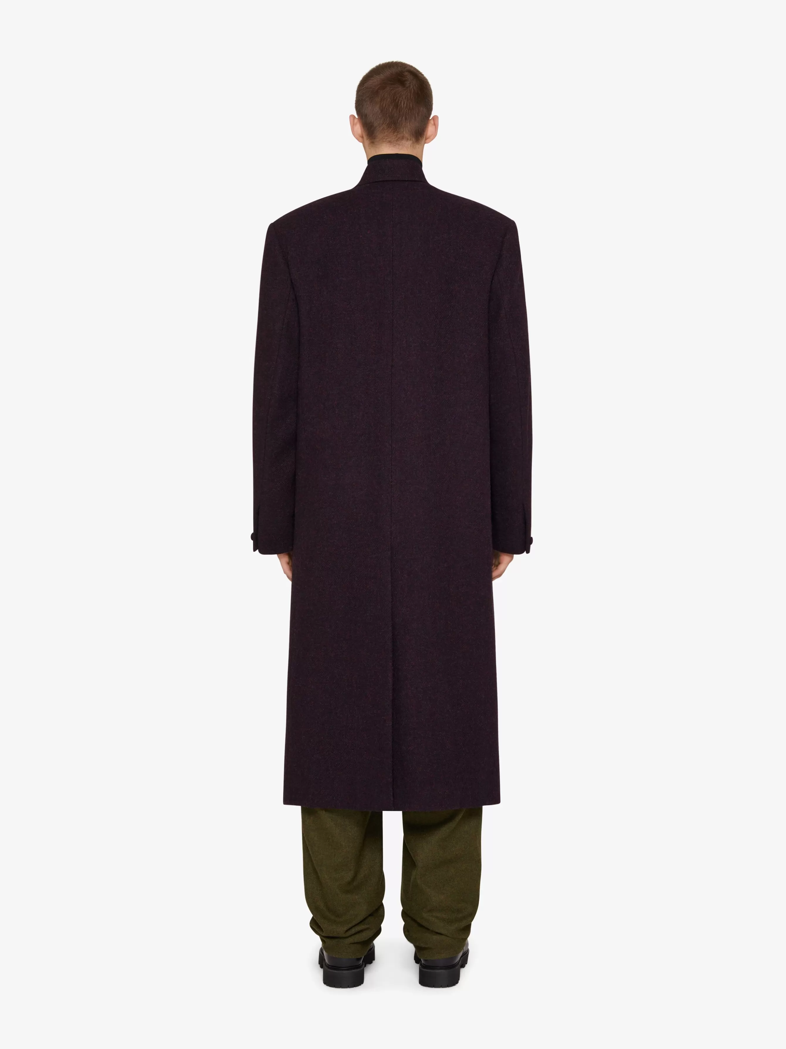 Sale GIVENCHY Outerwear-Long oversized double breasted coat in wool