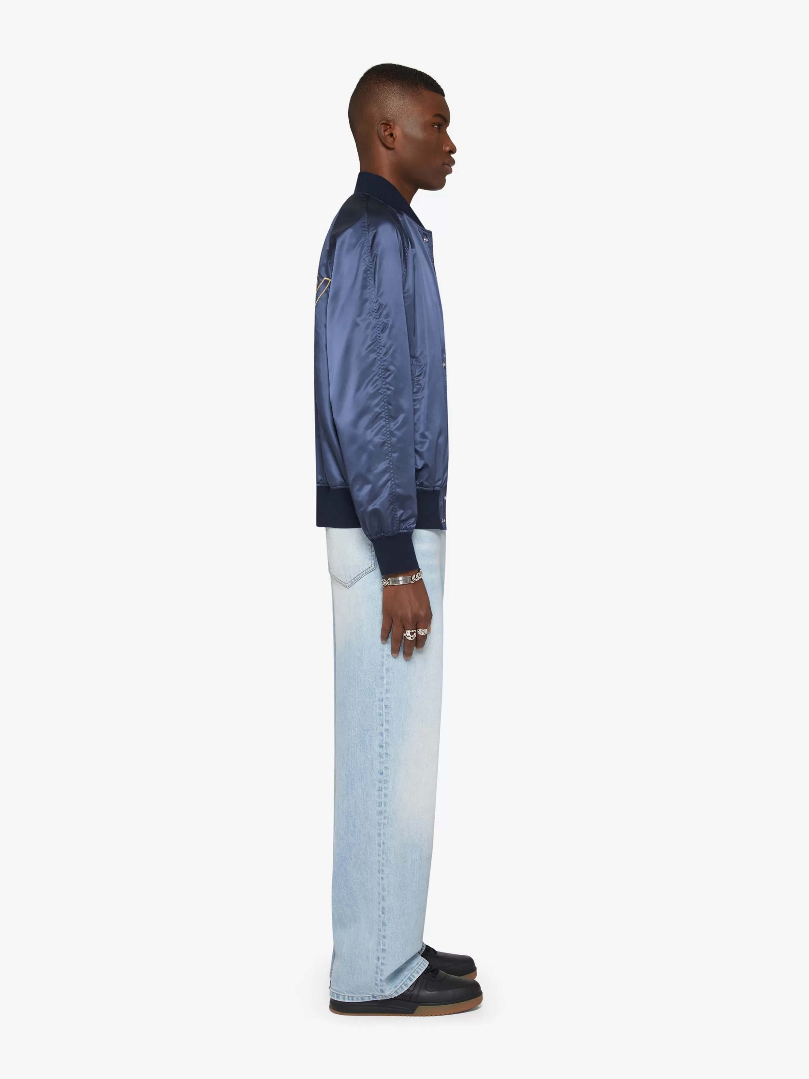 Sale GIVENCHY Pants & Shorts-Low crotch wide jeans in denim