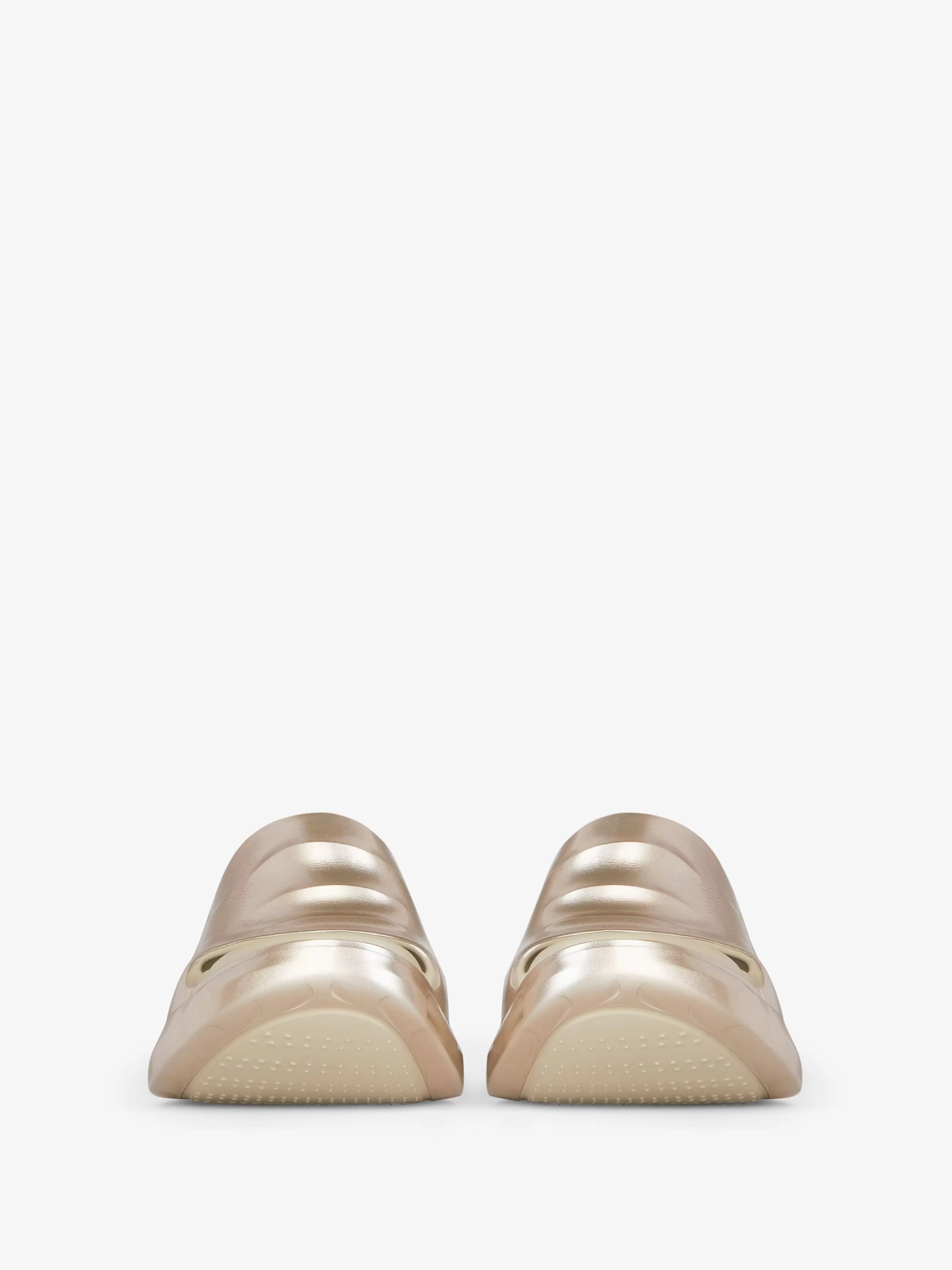 Women GIVENCHY Slides & Sandals | Marshmallow-Marshmallow wedge sandals in laminated rubber