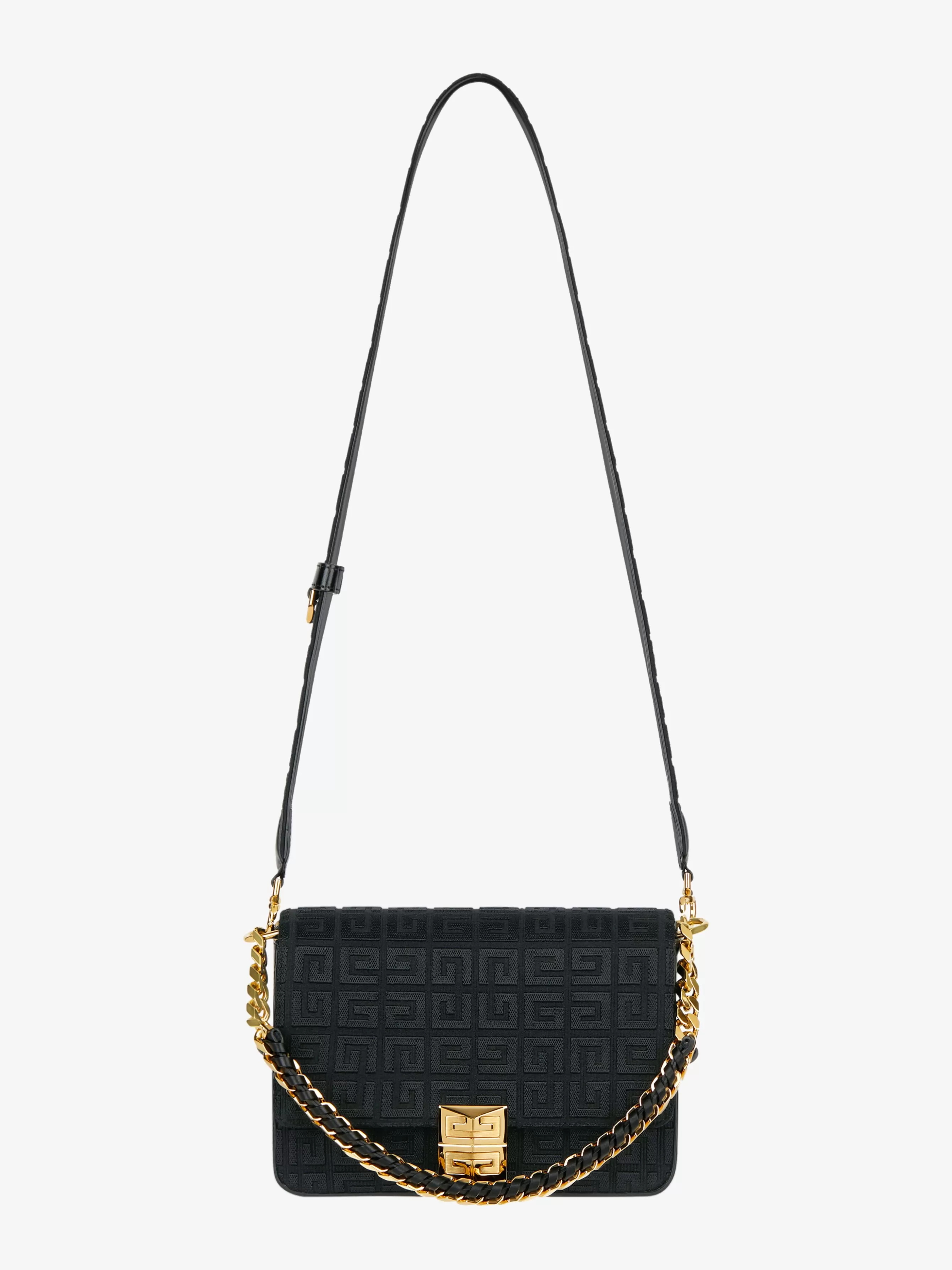 Men/Women GIVENCHY Cross-body Bags | 4G-Medium 4G bag in 4G embroidery with chain