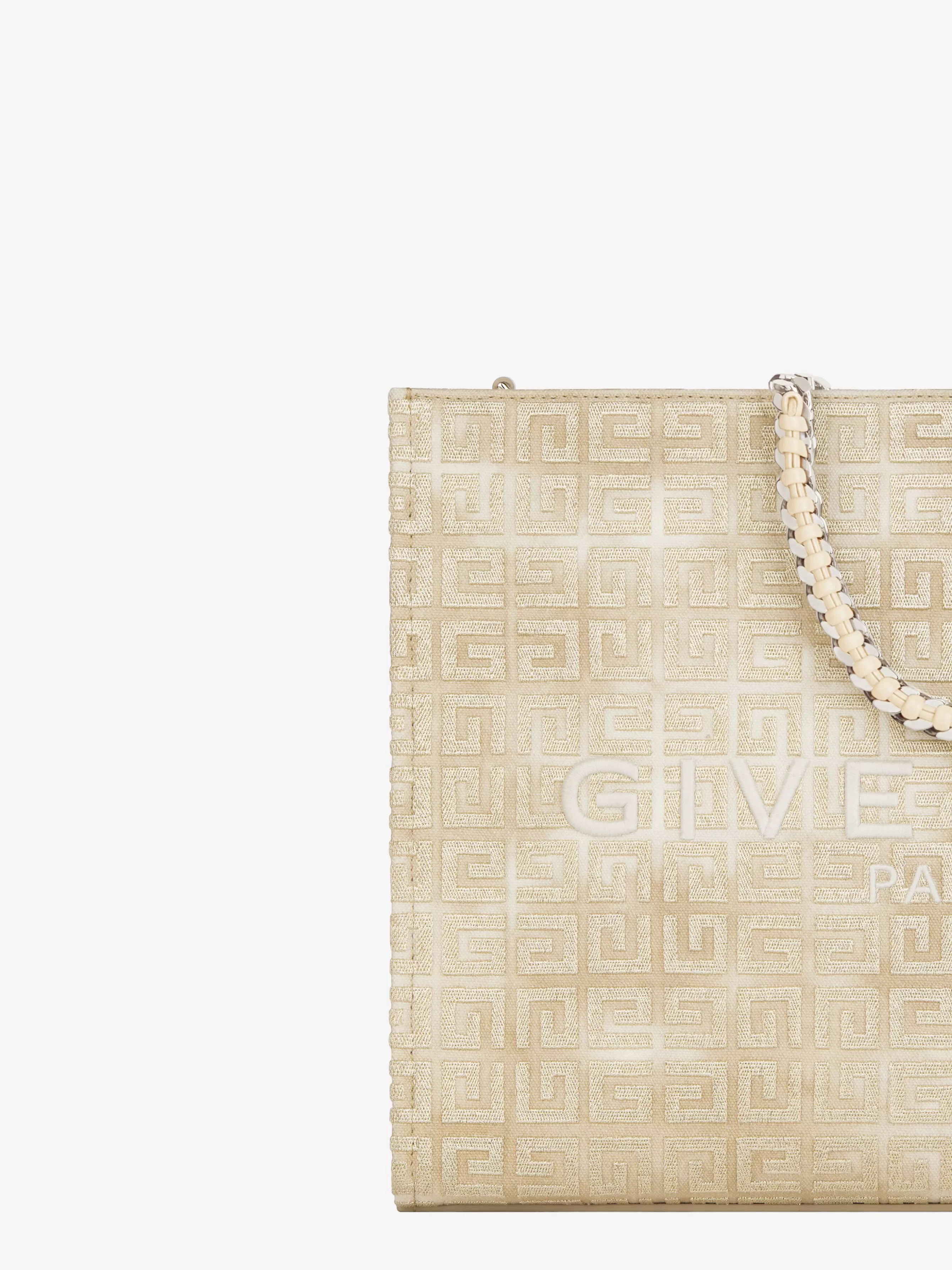 Women GIVENCHY G-Tote | Shoulder Bags-Medium G-Tote shopping bag in 4G canvas with chain