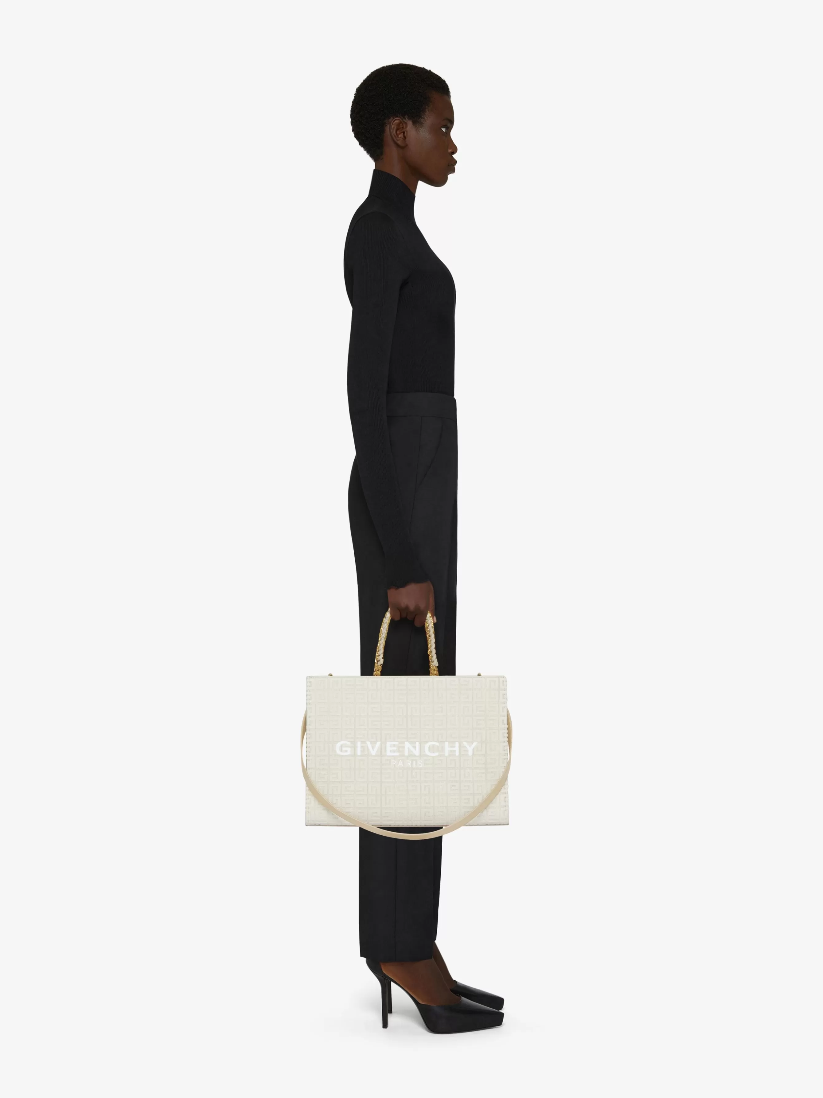 Sale/Women GIVENCHY Bags & Leather Goods | G-Tote-Medium G-Tote shopping bag in 4G embroidered canvas