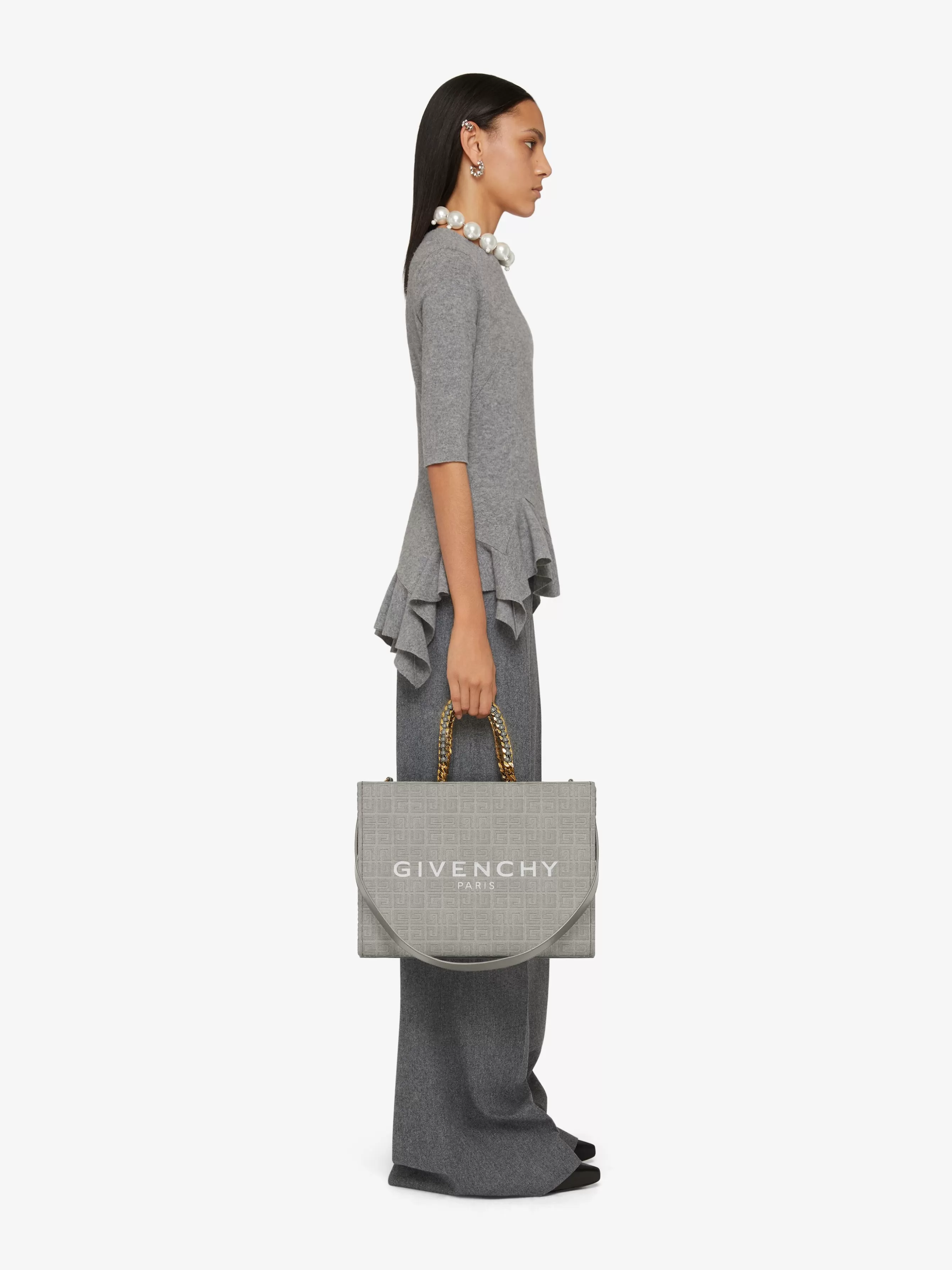 Sale/Women GIVENCHY Bags & Leather Goods | G-Tote-Medium G-Tote shopping bag in 4G embroidered canvas