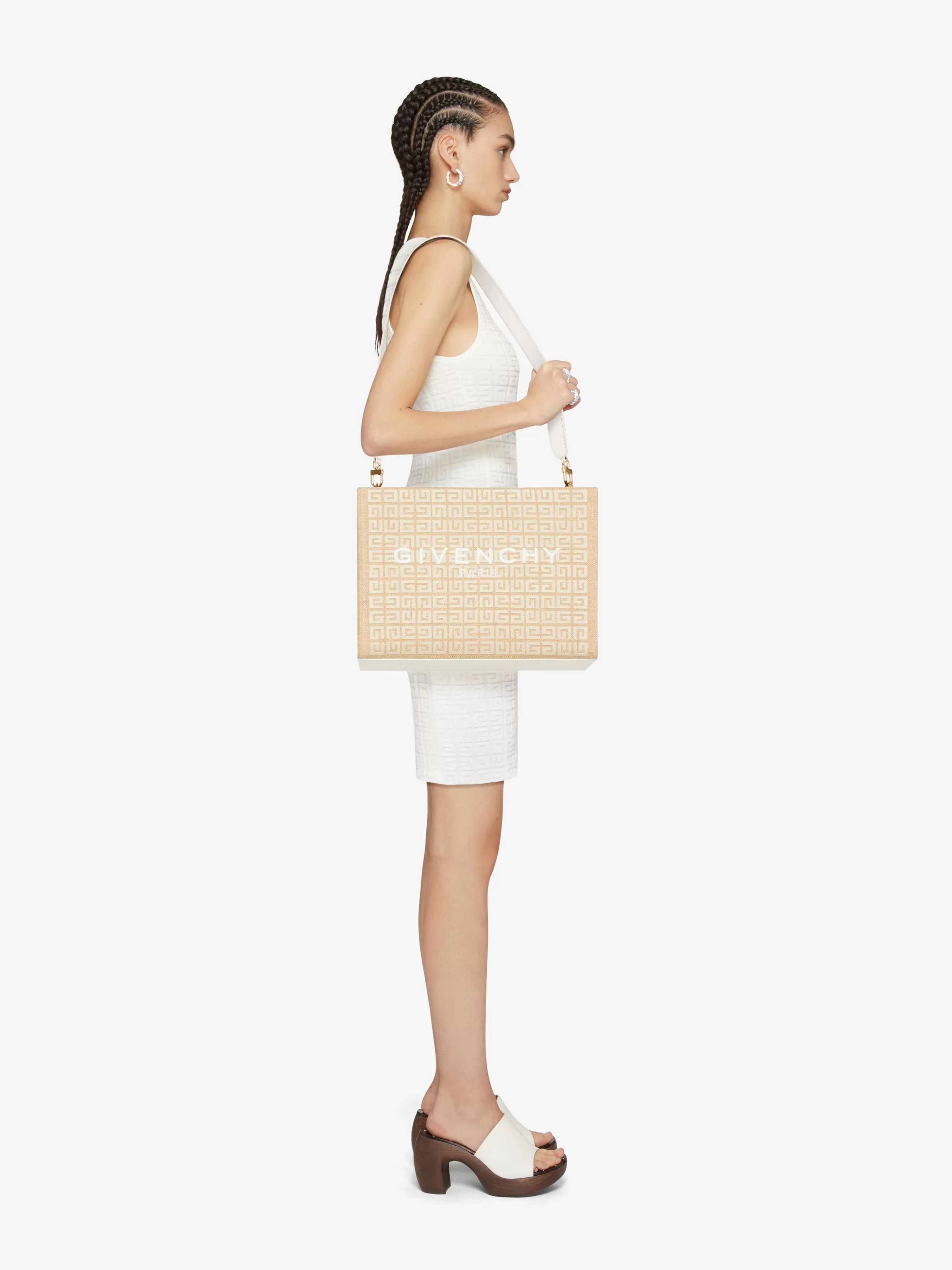 Sale/Women GIVENCHY Bags & Leather Goods | G-Tote-Medium G-Tote shopping bag in 4G jute with chain