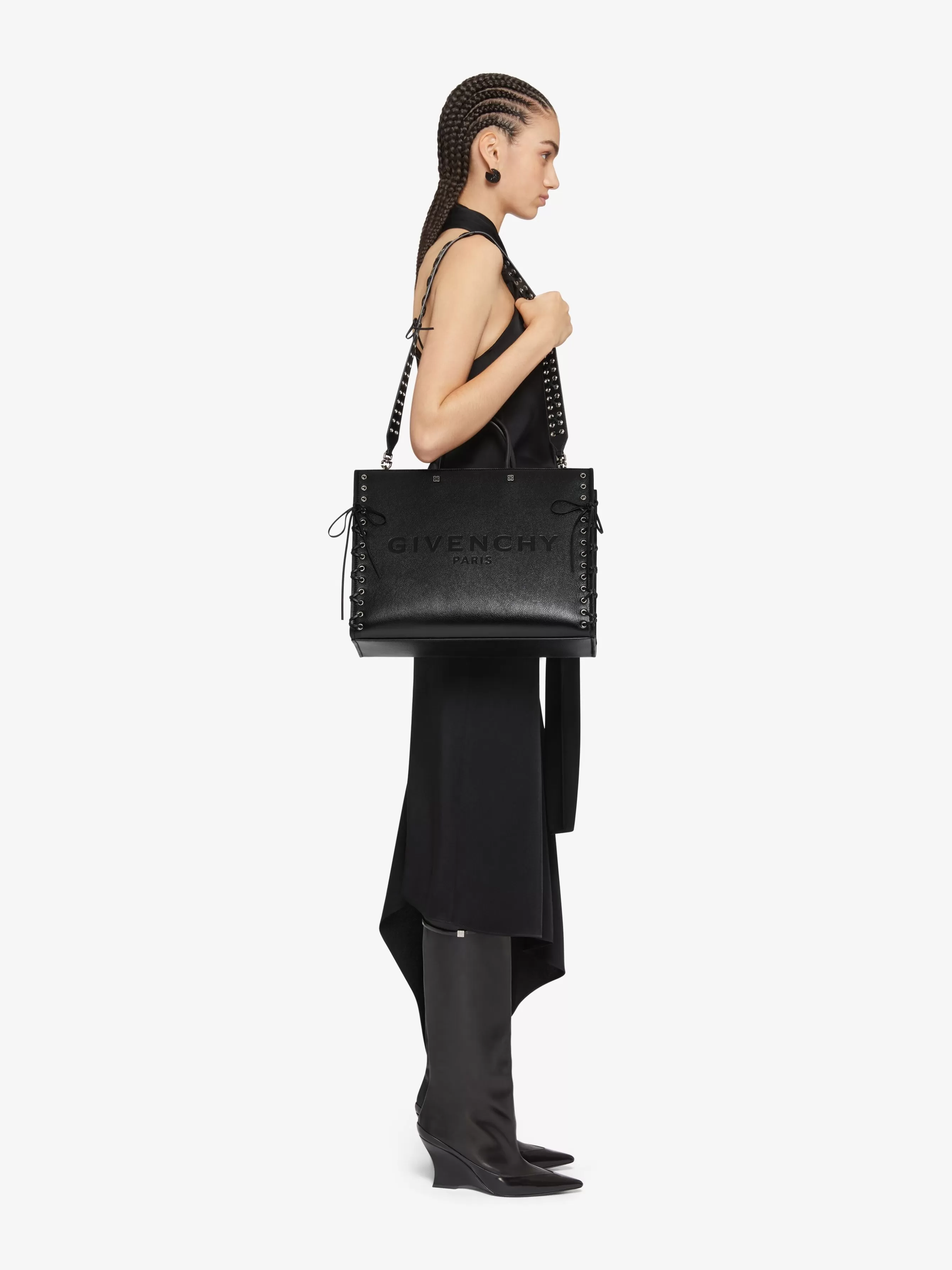 Women GIVENCHY 4G | Antigona-Medium G-Tote shopping bag in corset style leather