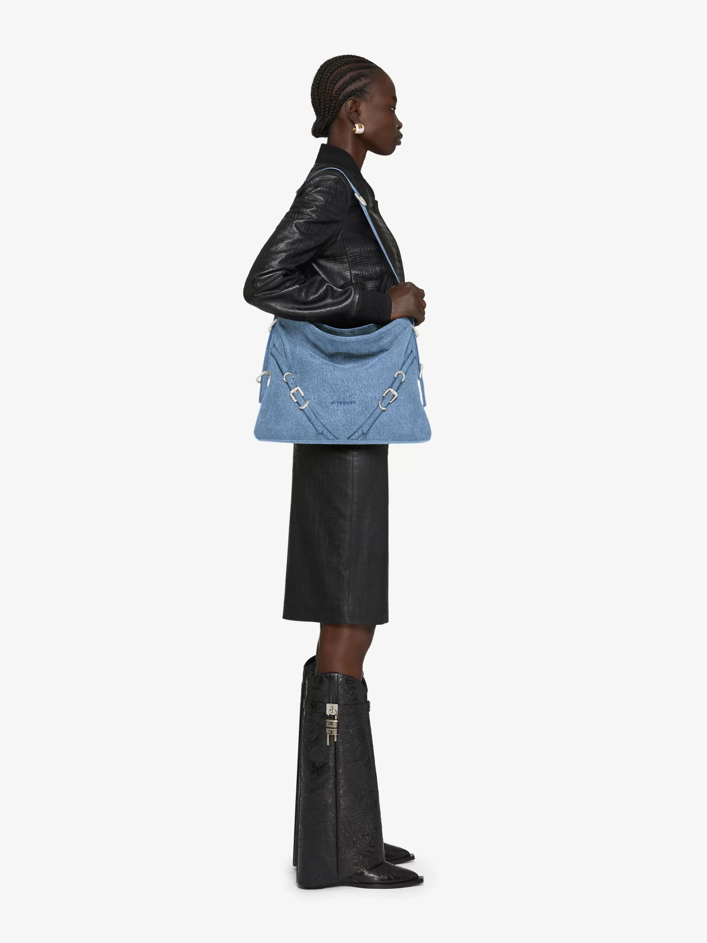 GIVENCHY Shoulder Bags-Medium Voyou bag in denim