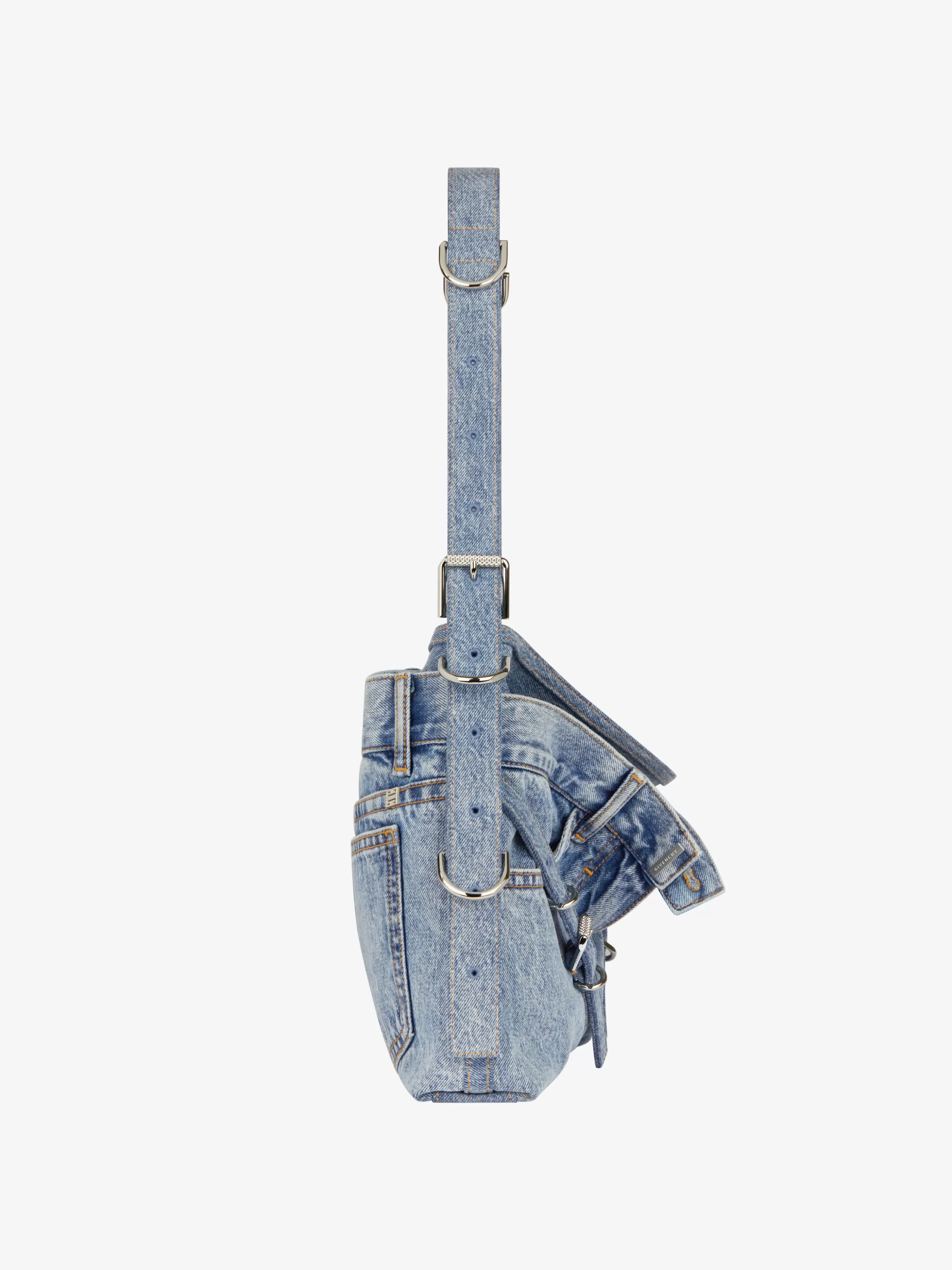 Women GIVENCHY Voyou | Shoulder Bags-Medium Voyou Boyfriend bag in jeans