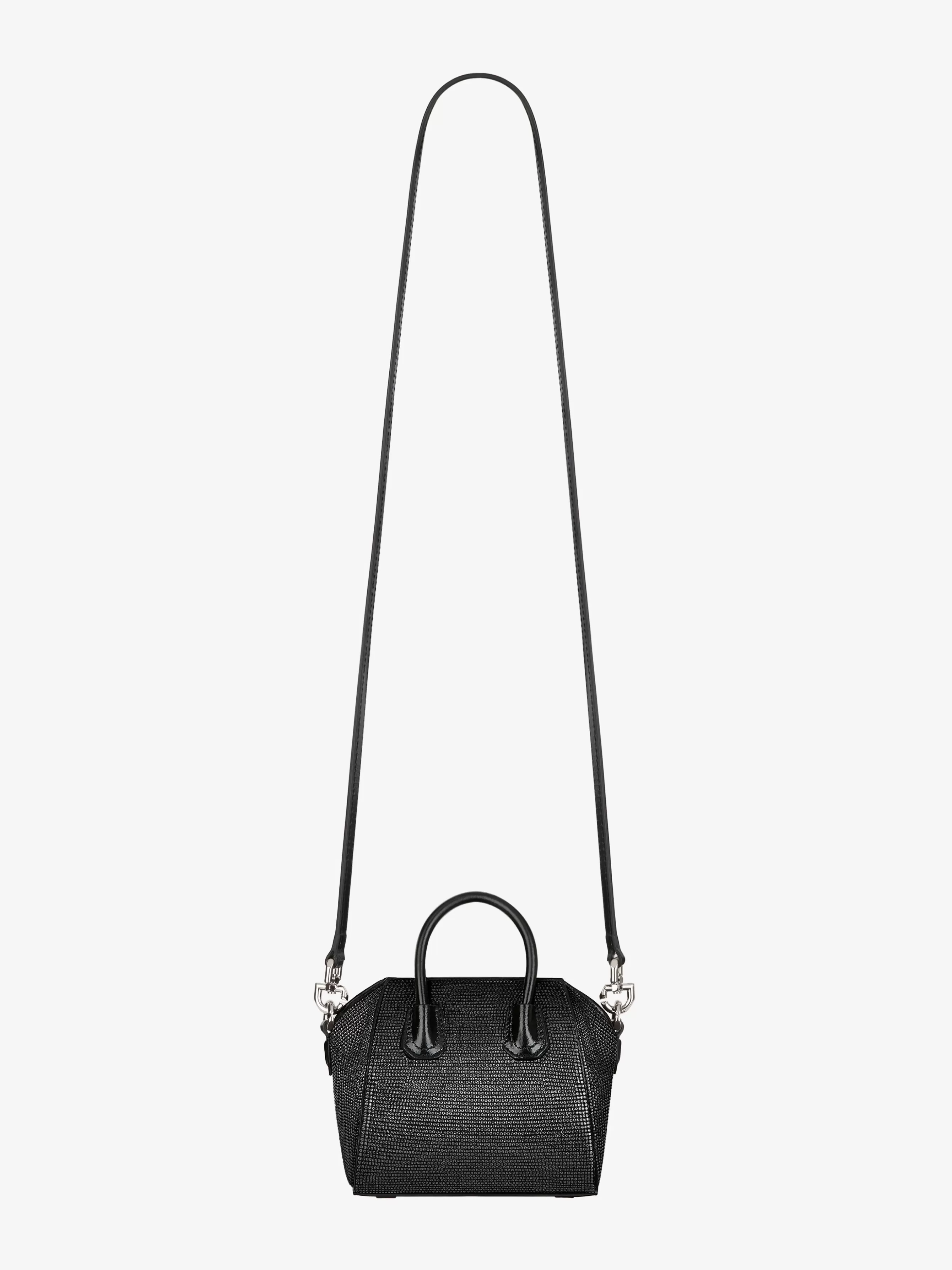 Women GIVENCHY Antigona | Mini & Micro bags-Micro Antigona bag in satin with strass