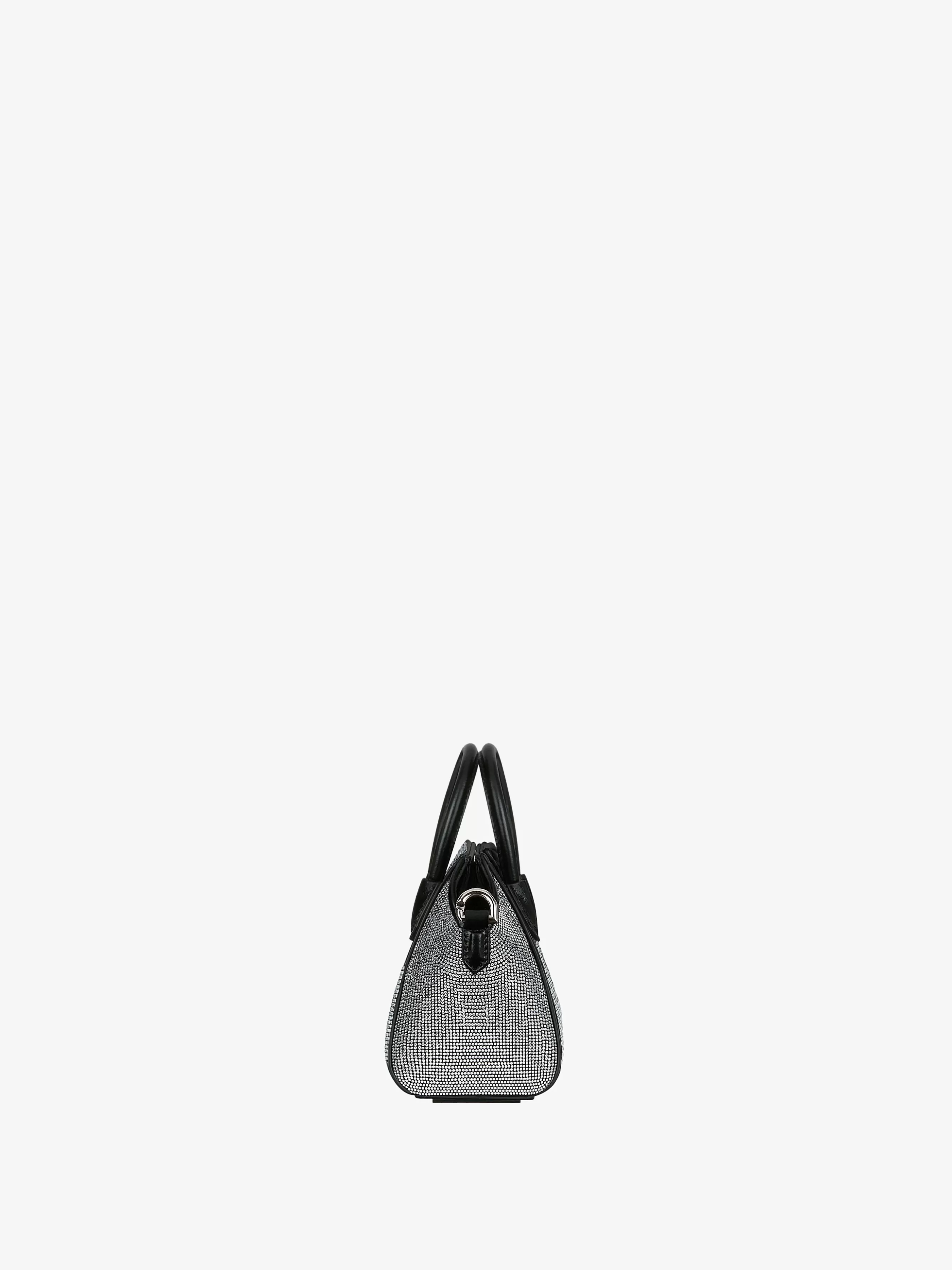 Women GIVENCHY Antigona | Mini & Micro bags-Micro Antigona bag in satin with strass