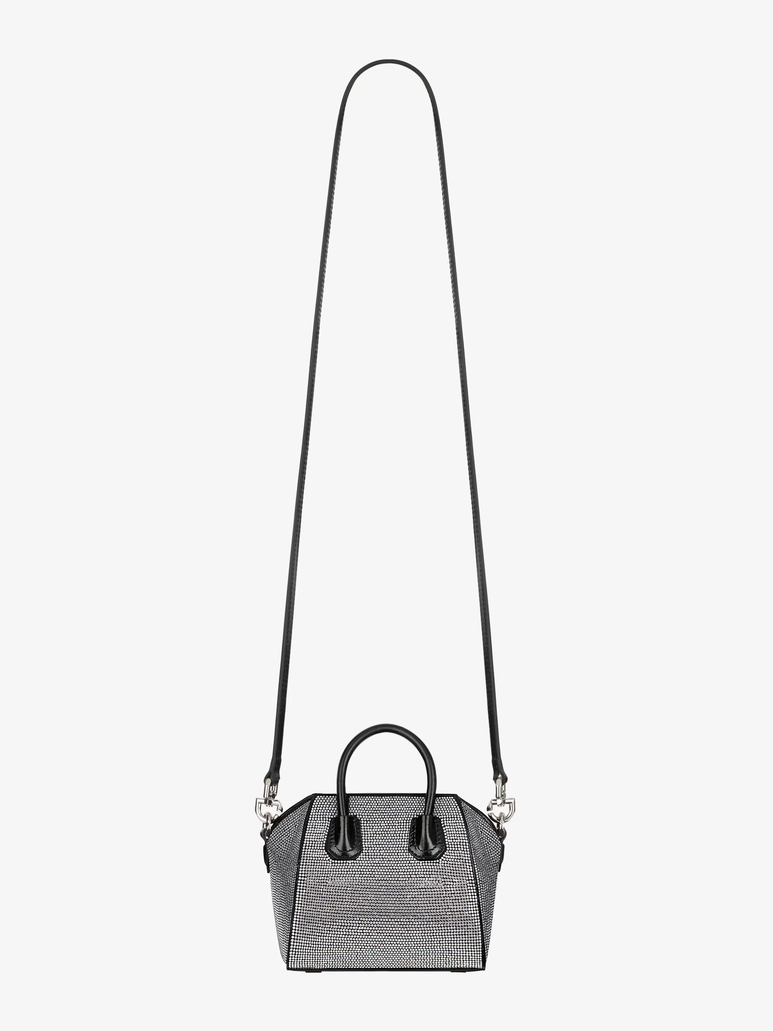 Women GIVENCHY Antigona | Mini & Micro bags-Micro Antigona bag in satin with strass