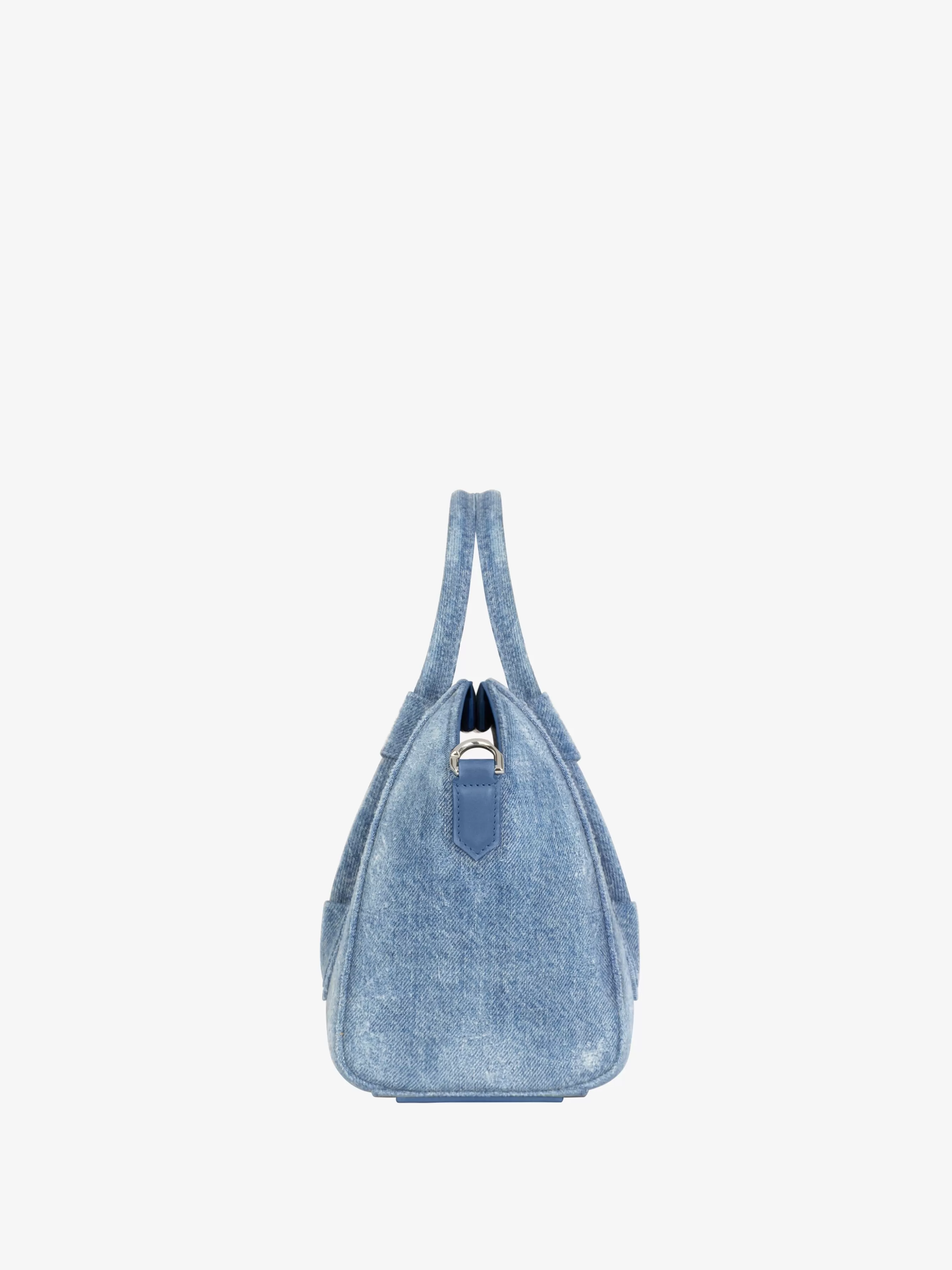 GIVENCHY Cross-body Bags-Mini Antigona Lock bag in washed denim