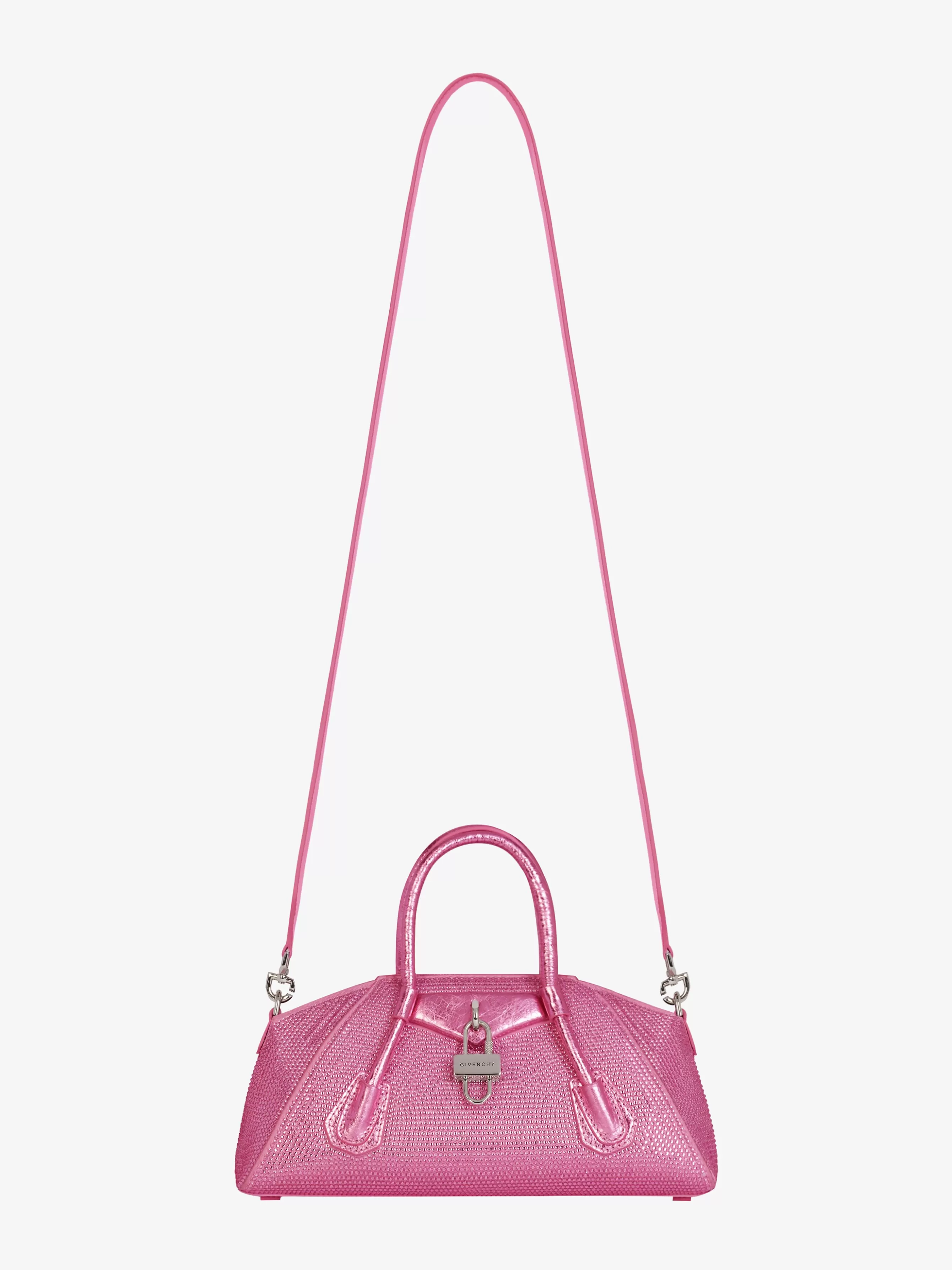 Women GIVENCHY Antigona | Mini & Micro bags-Mini Antigona Stretch bag in satin and strass