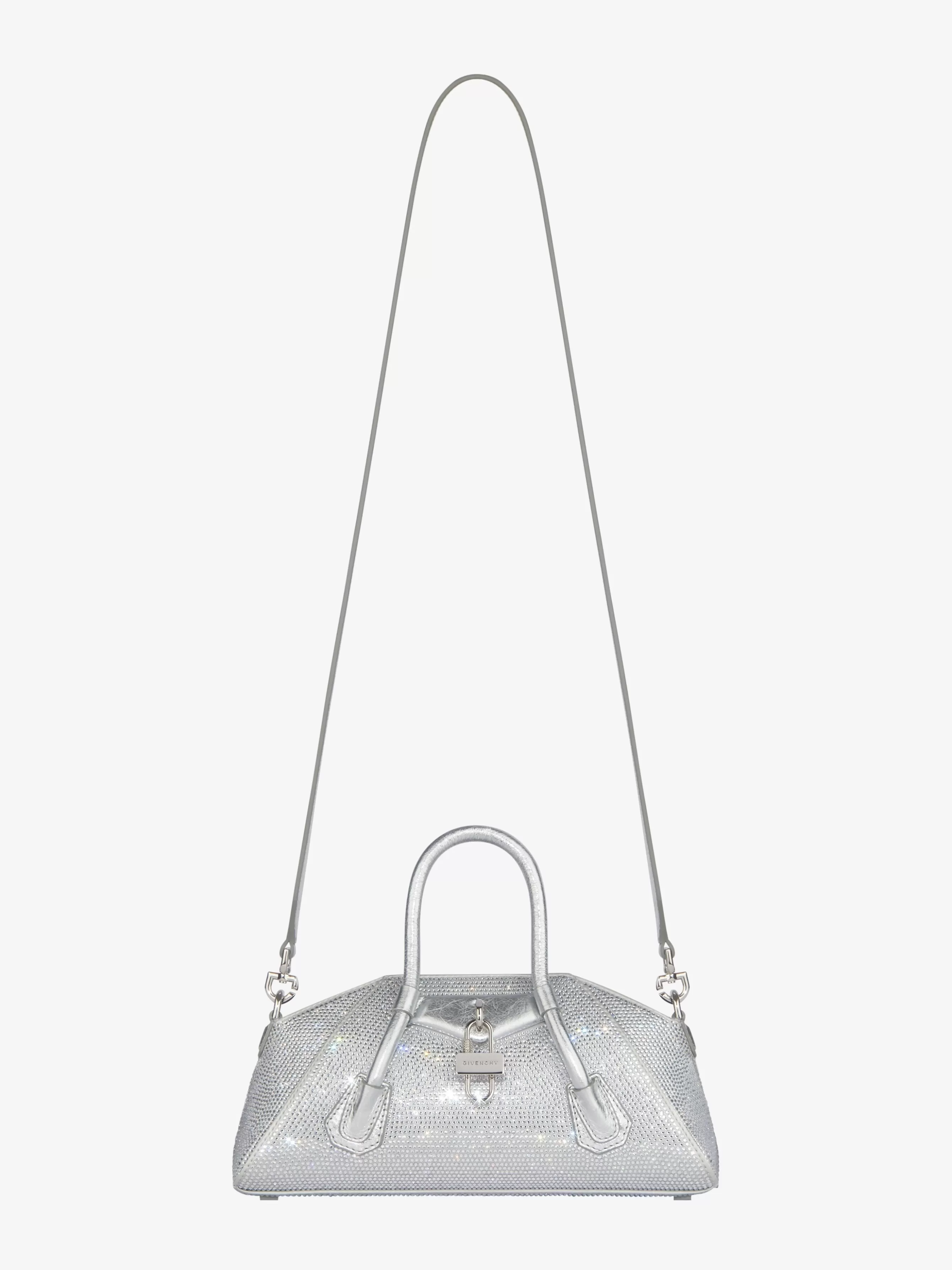 Women GIVENCHY Antigona | Mini & Micro bags-Mini Antigona Stretch bag in satin and strass