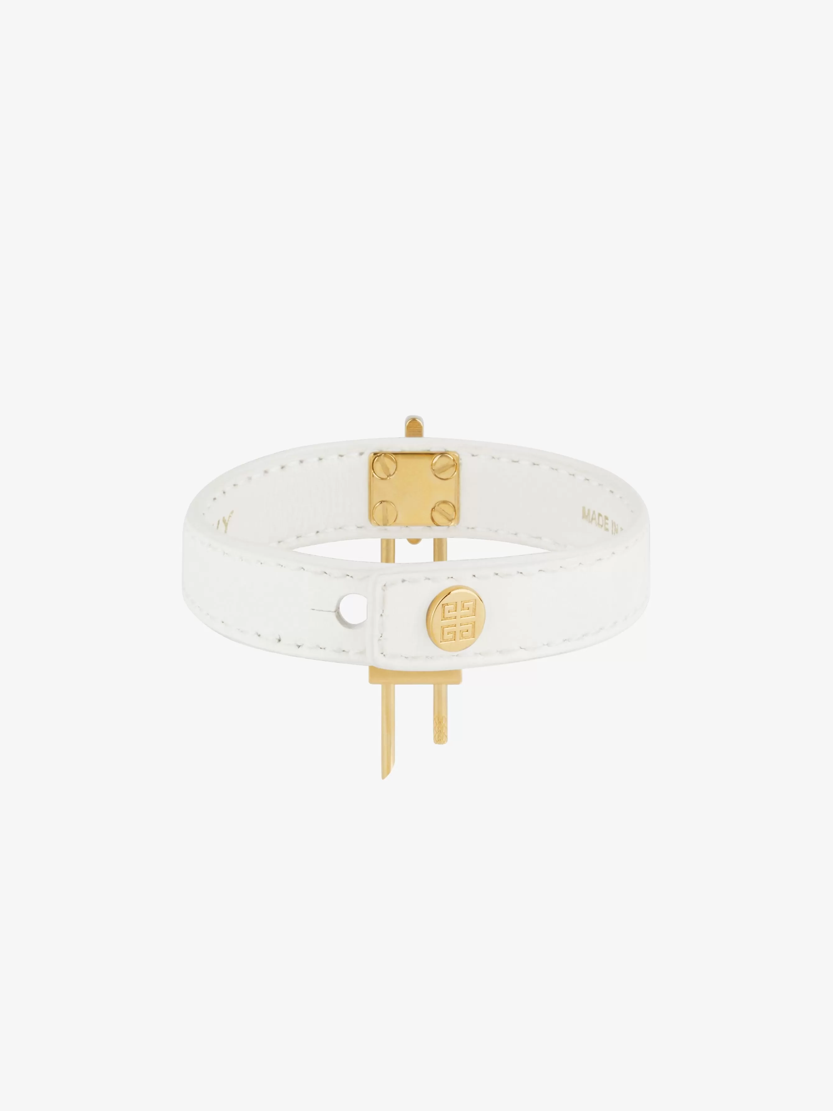 GIVENCHY Jewelry-Mini Lock bracelet in metal and leather