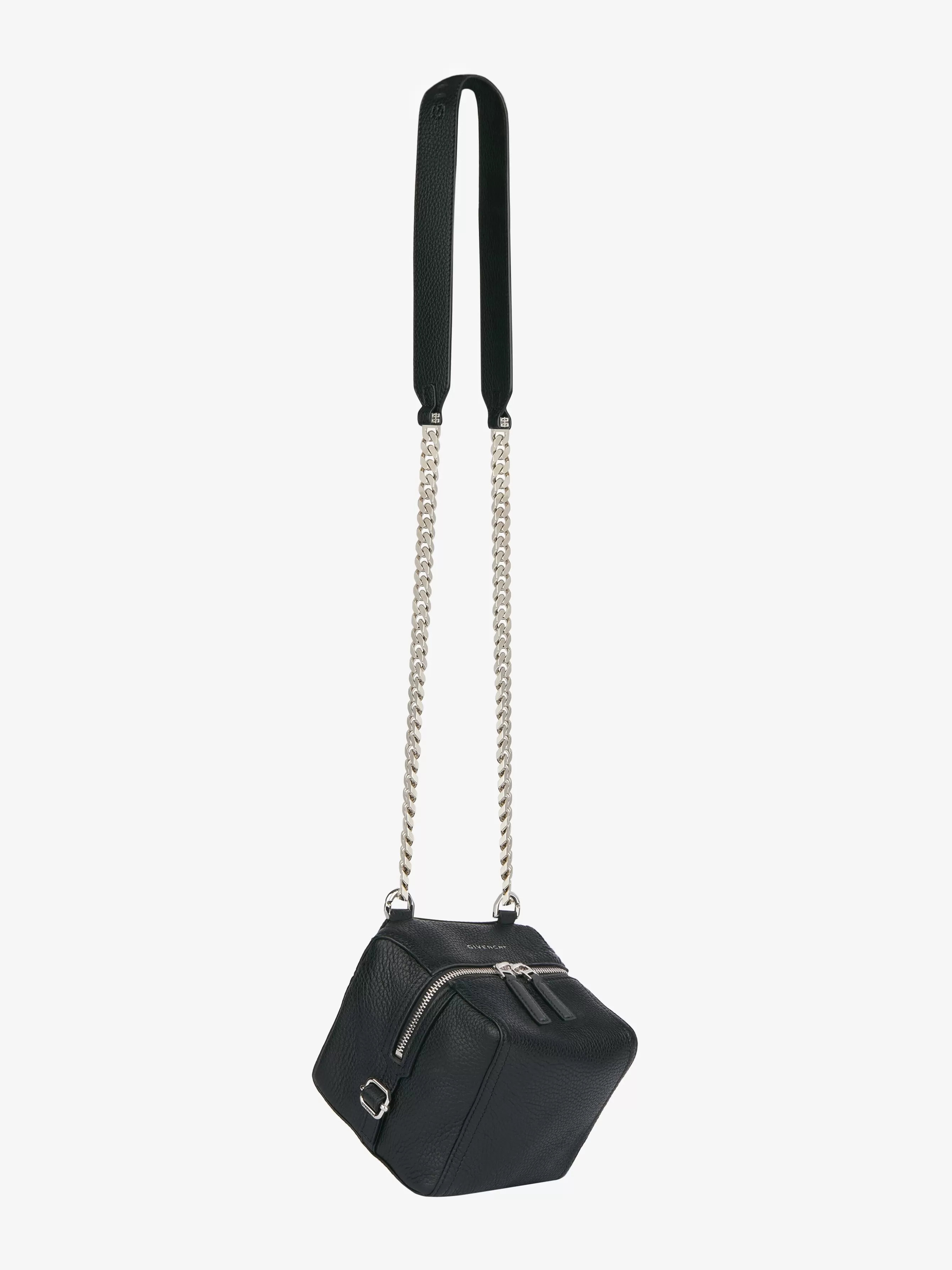 Men GIVENCHY Cross-body Bags | Pandora-Mini Pandora bag in grained leather with chain