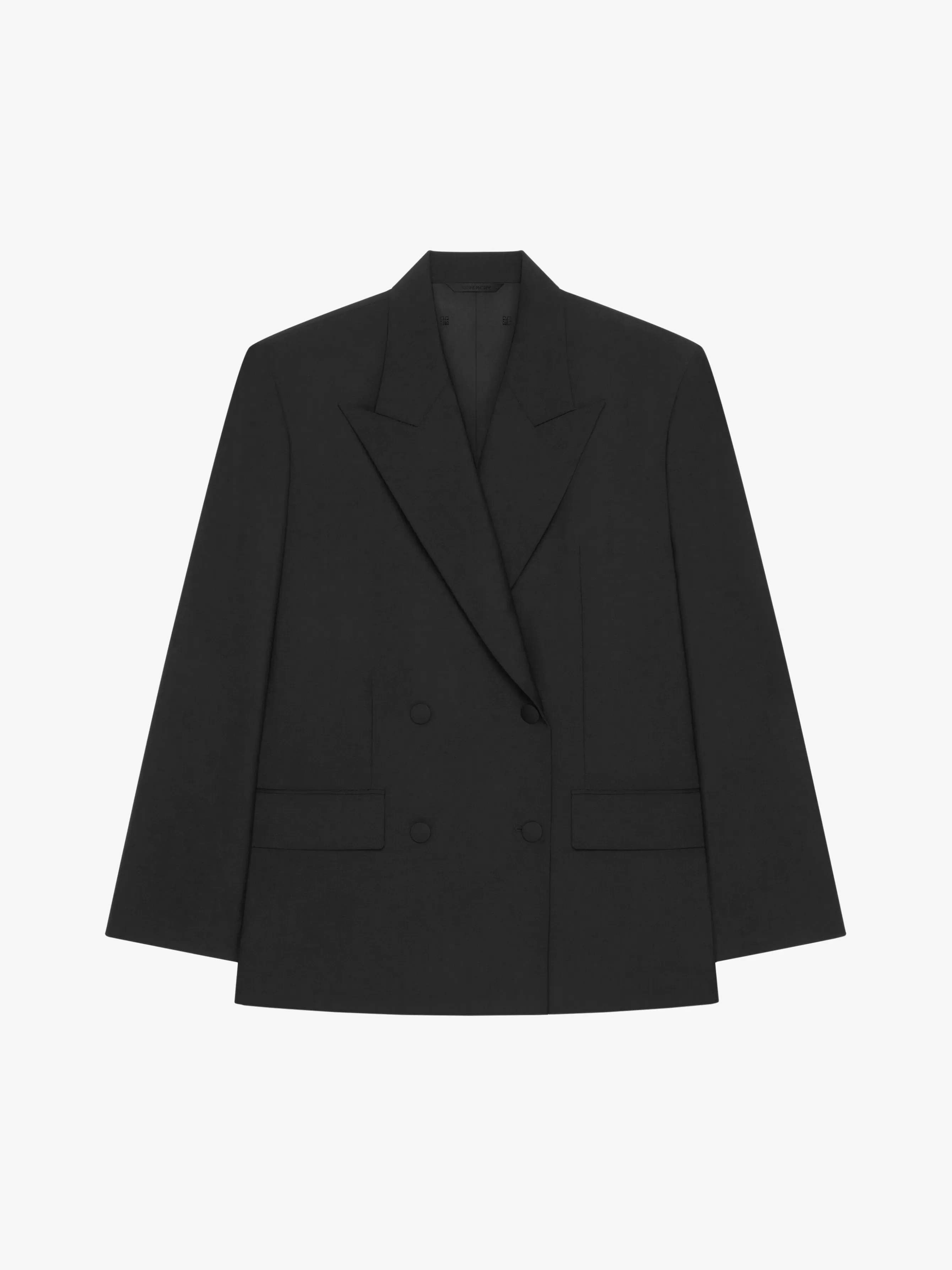 GIVENCHY Jackets & Coats-Oversized double breasted jacket in wool and mohair