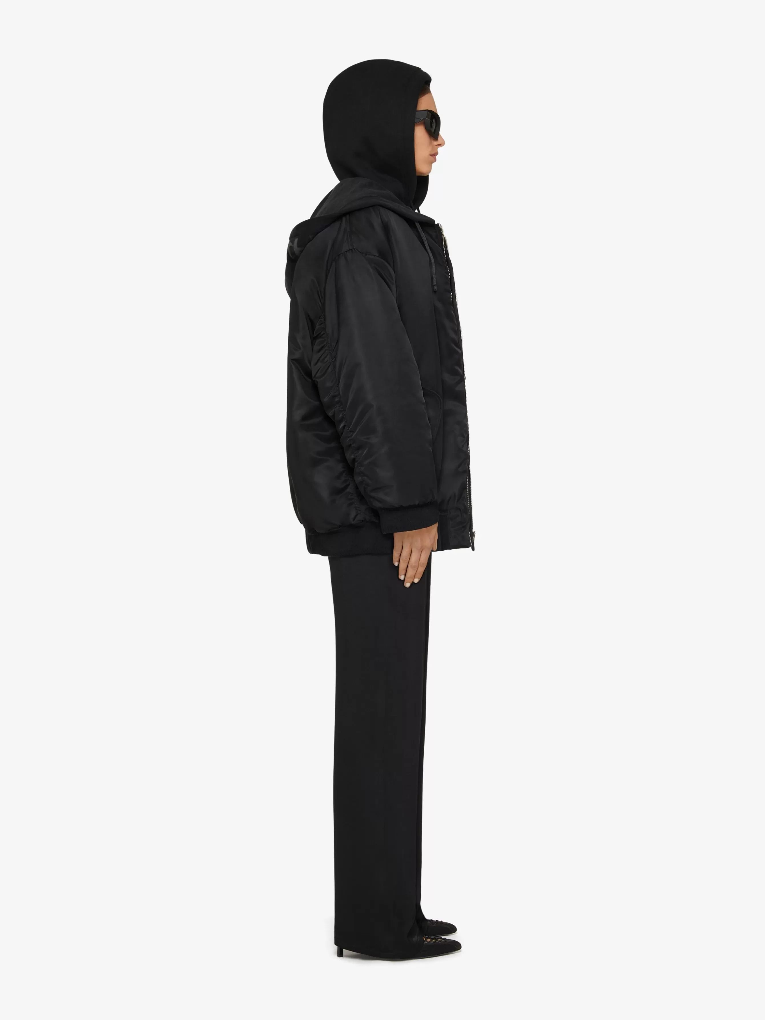 GIVENCHY Outerwear & Blousons-Oversized hooded bomber jacket