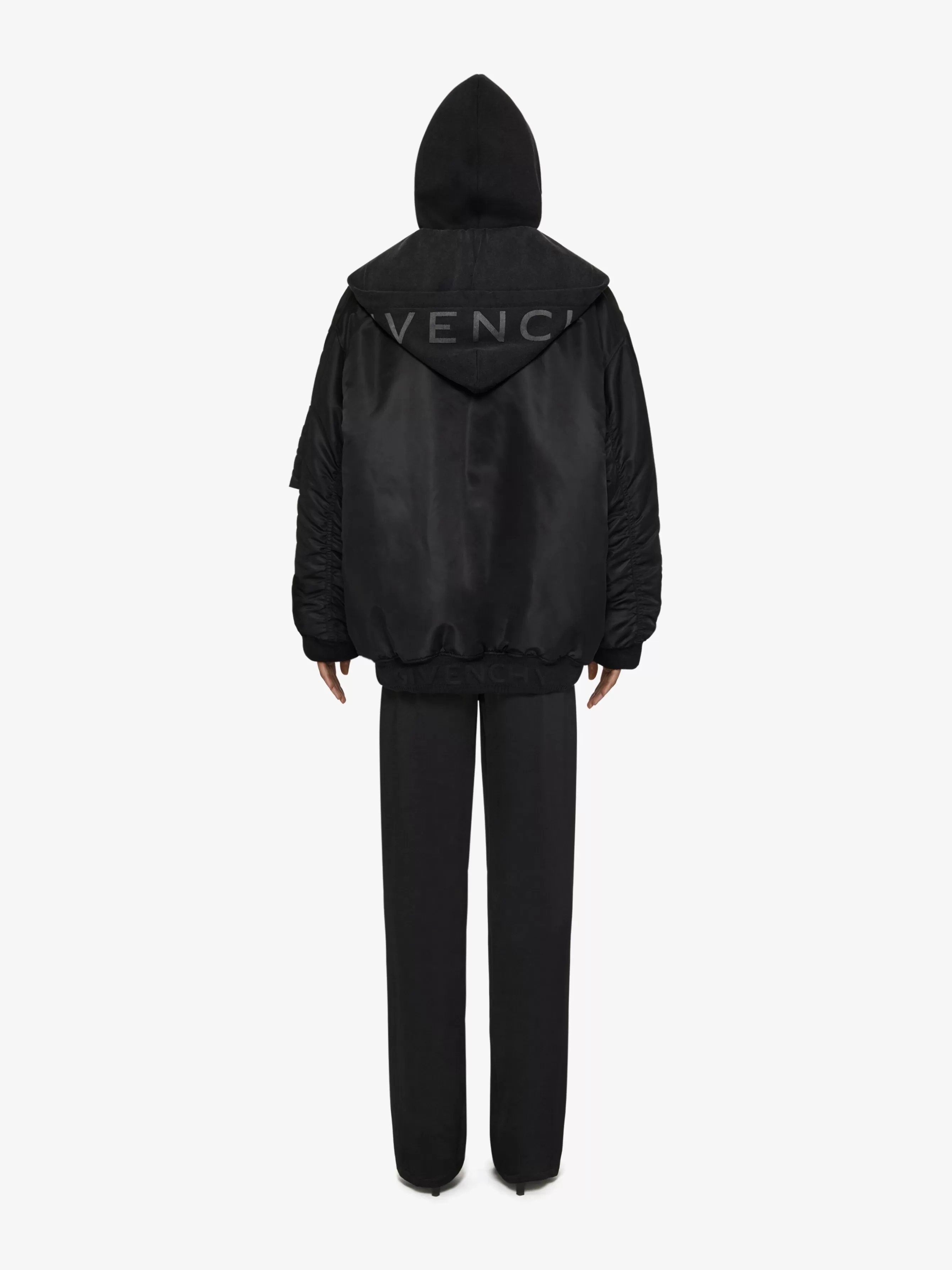 GIVENCHY Outerwear & Blousons-Oversized hooded bomber jacket