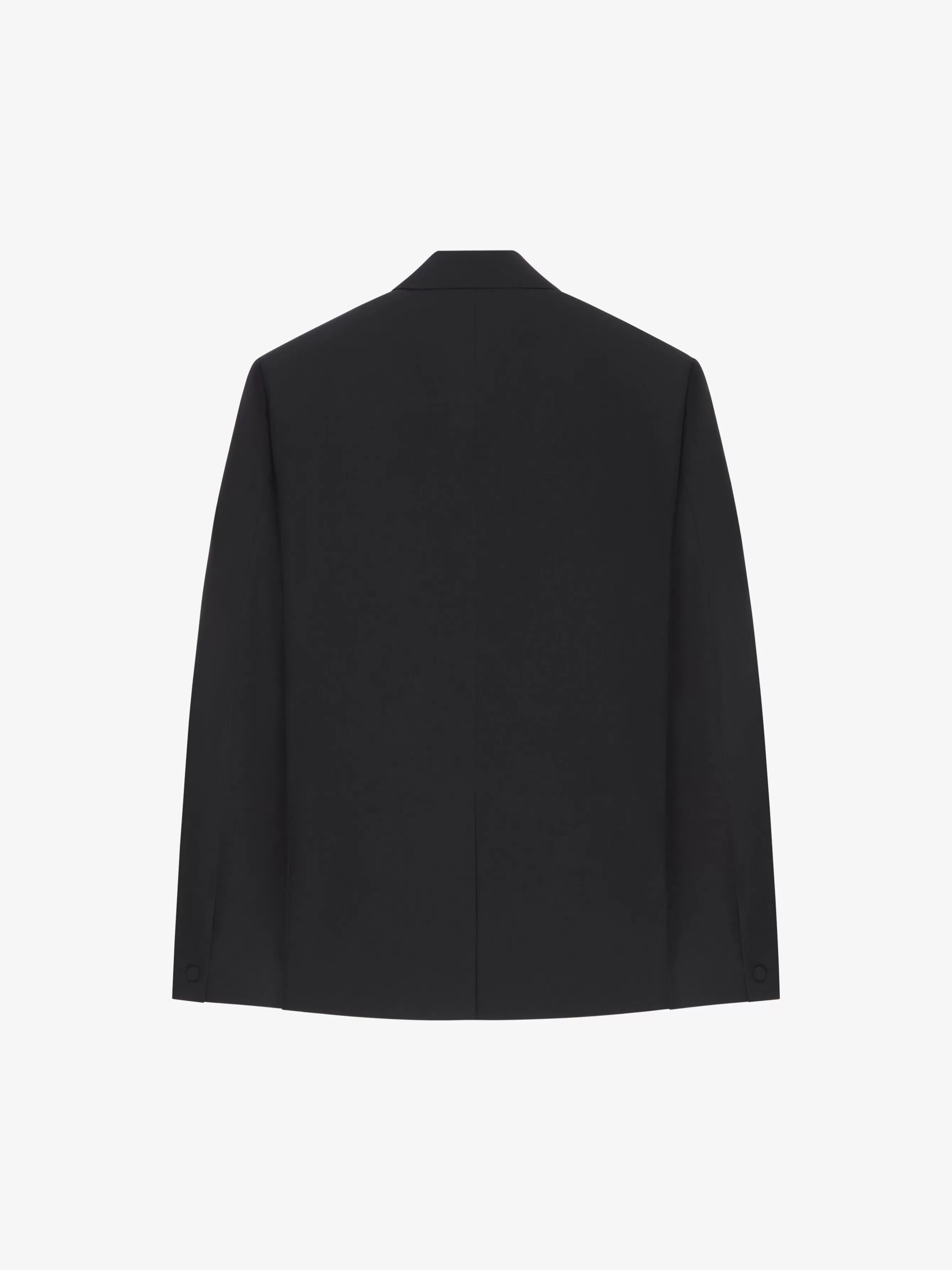 GIVENCHY Jackets & Coats-Oversized jacket in wool flannel with satin collar