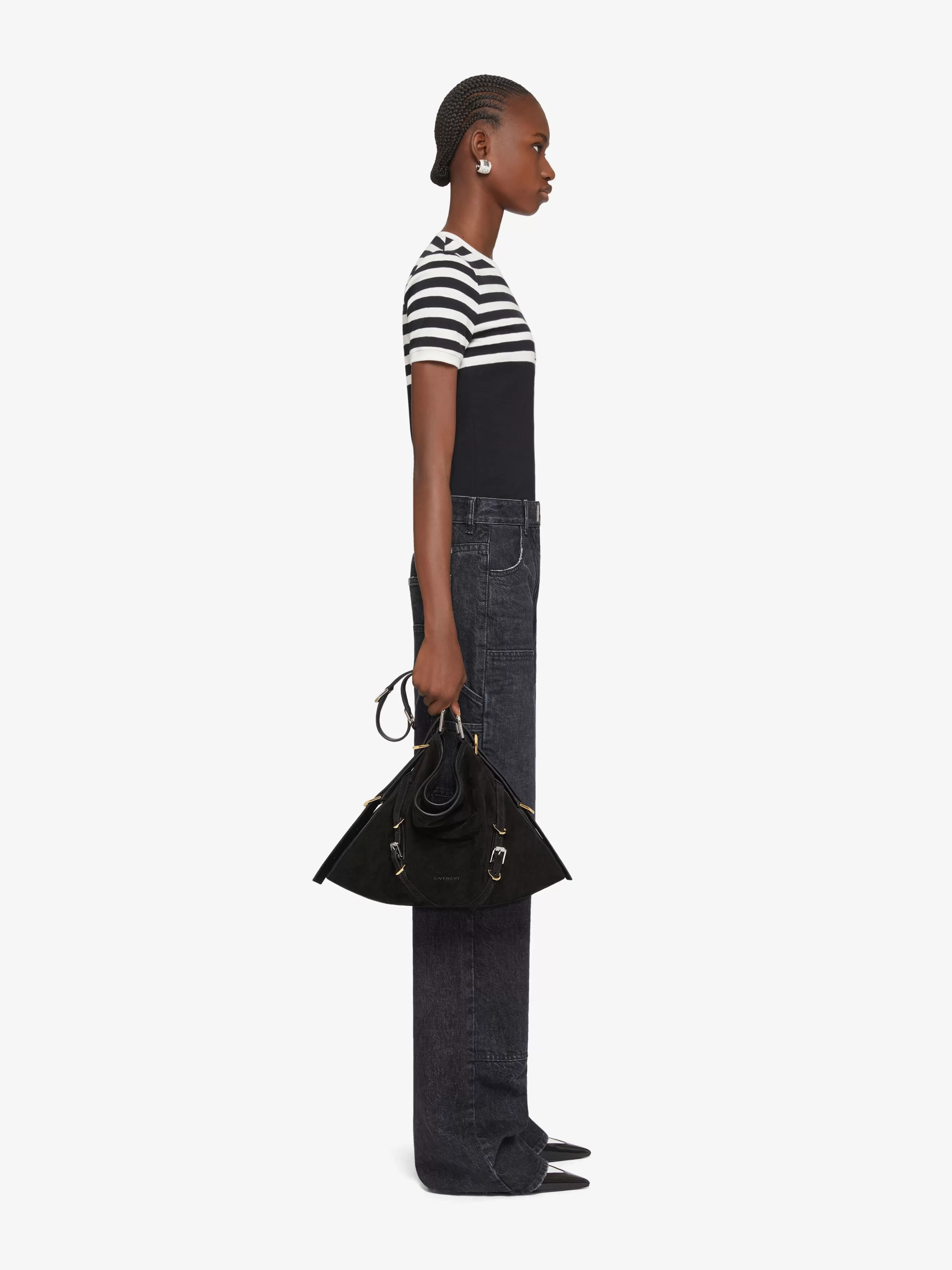 GIVENCHY Pants-Oversized jeans in denim with patches