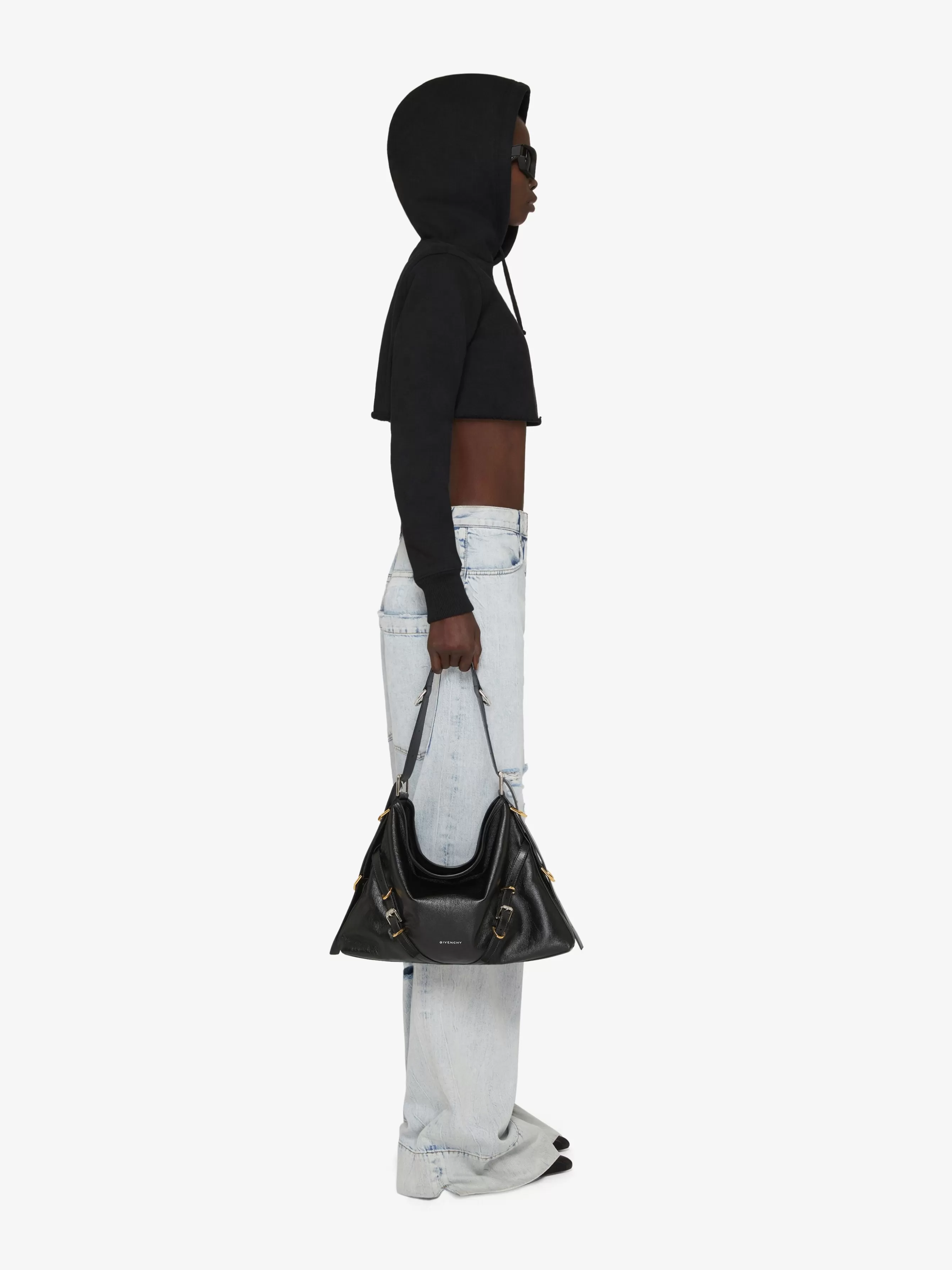 GIVENCHY Pants-Oversized jeans in destroyed denim